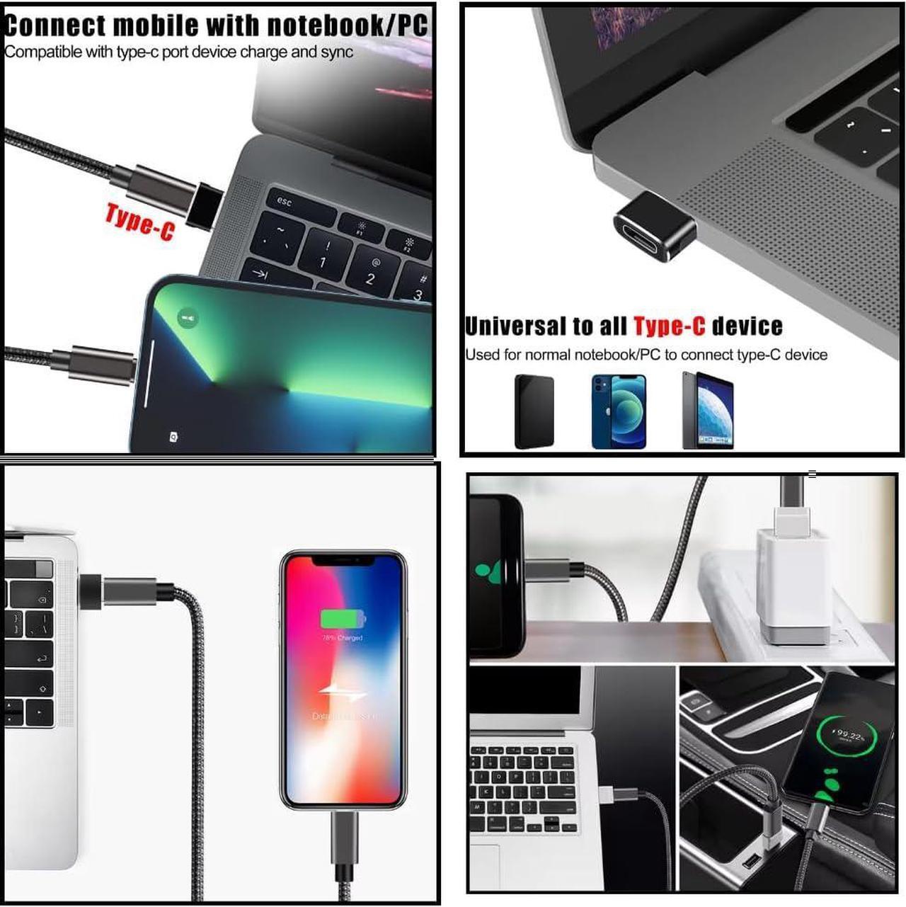Alt view image 2 of 7 - -2 Pack USB-C Female to USB Male Adapter USB C to USB A Adapter Compatible with Mbook Notebook Tablet Smartphone Such as  Galaxy