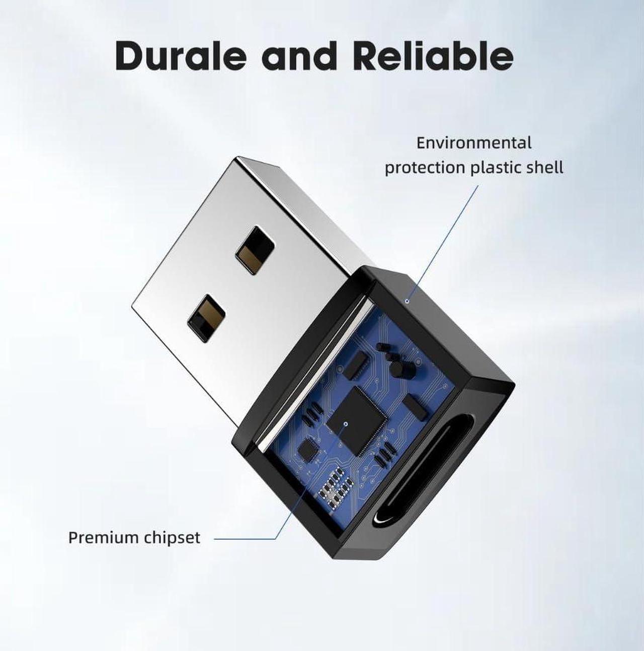 Alt view image 6 of 7 - -2 Pack USB-C Female to USB Male Adapter USB C to USB A Adapter Compatible with Mbook Notebook Tablet Smartphone Such as  Galaxy