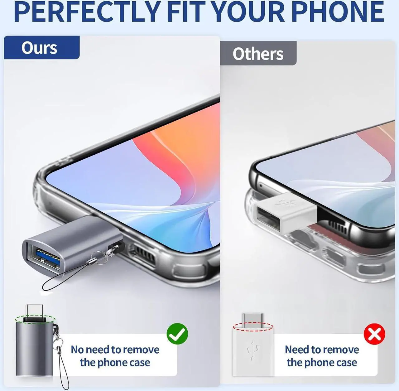 Alt view image 4 of 7 - USB C to USB Adapter USB C Male to USB 3.0 Female Adapter (3-Pack) Type C Thunderbo lt 4 OTG Converter for iPhone 15 Max  MacBook iPad  Galaxy S24 S23  XPS and More Type C Devices