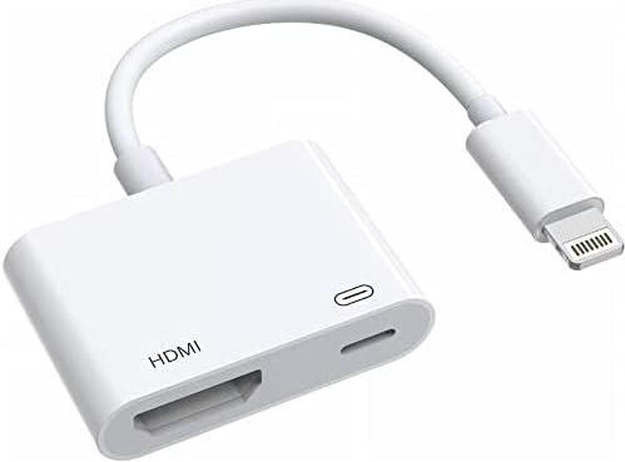Main image of Apple MFi Certified Apple Lightning to HDMI Adapter for iPhone to TV 1080P Digital AV Adapter Sync Screen with Lightning Charging Port for iPhone 14 13 12 11 XS XR X 8 7 iPad to TV/Projector/Monitor