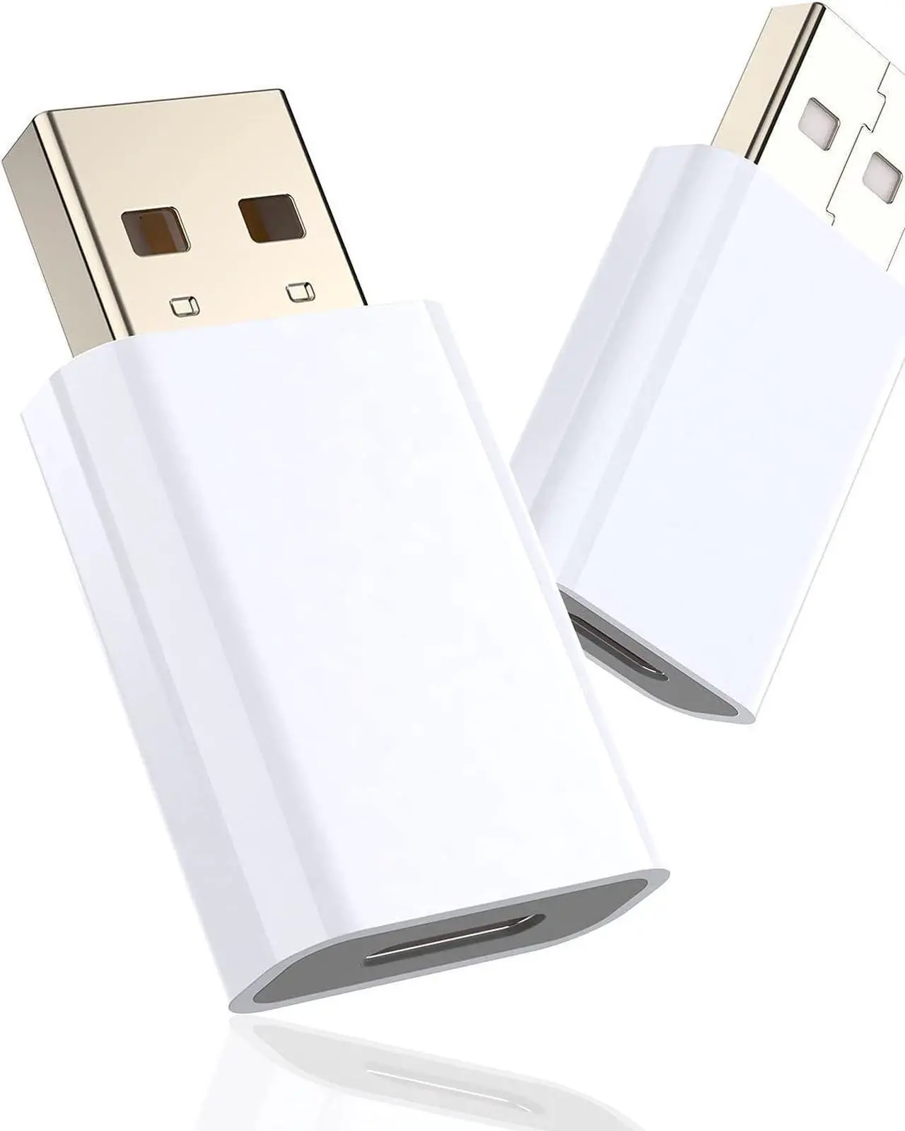 Main image of USB to USB C Adapter for Car USB Port Support CarPlay USB Wall Plug USB Type-C Female to USB-A Male Adapter Work with Apple Watch iPhone 16 15 14 13 12 Pro Max Mini SE iPad Galaxy Pixel 9 8 7 6