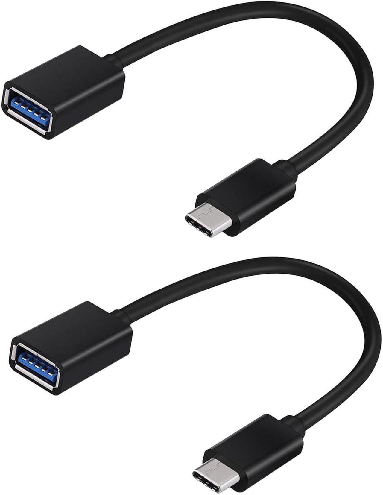 Main image of OTG USB-C 3.0 Adapter (2 Pack) Compatible with  Galaxy Tab S5e to Quick Multi-Use Functions to Backup Keyboard mice Thumb Drives Saves More (Black)