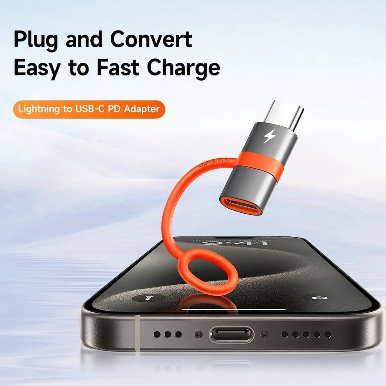 Alt view image 3 of 6 - Lightning Female to USB C Male Adapter 60W Lightning to Type-C Adapter PD Fast Charging for iPhone 15/15 Pro/15 ProMax/15 Plus/iPad Pro/iPad Air/MacBook Pro/Galaxy No Support OTG/Audio