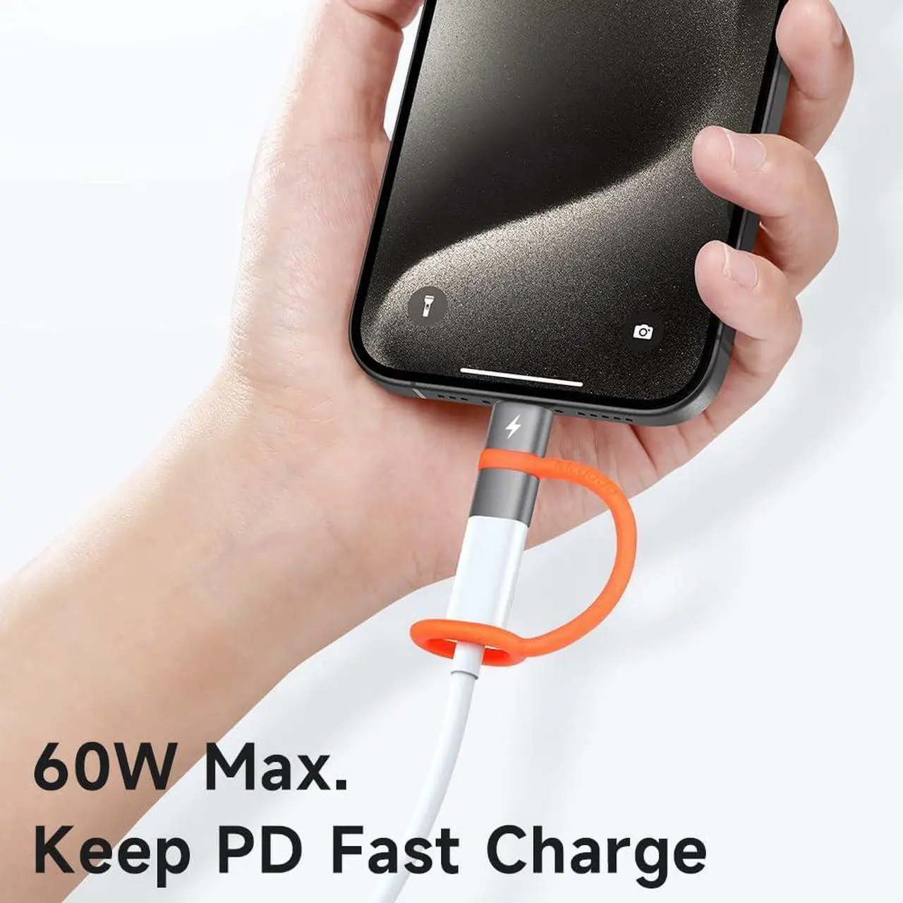 Alt view image 4 of 6 - Lightning Female to USB C Male Adapter 60W Lightning to Type-C Adapter PD Fast Charging for iPhone 15/15 Pro/15 ProMax/15 Plus/iPad Pro/iPad Air/MacBook Pro/Galaxy No Support OTG/Audio