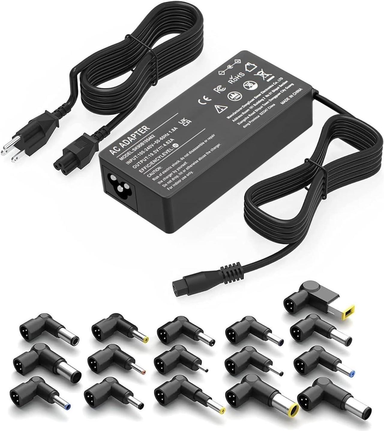 Main image of 90W Universal AC Adapter Laptop Charger Replacement for HP      IBM Toshiba Sony Fujitsu Gateway Notebook Ultrabook Chromebook Power Supply Cord with 16 Tips