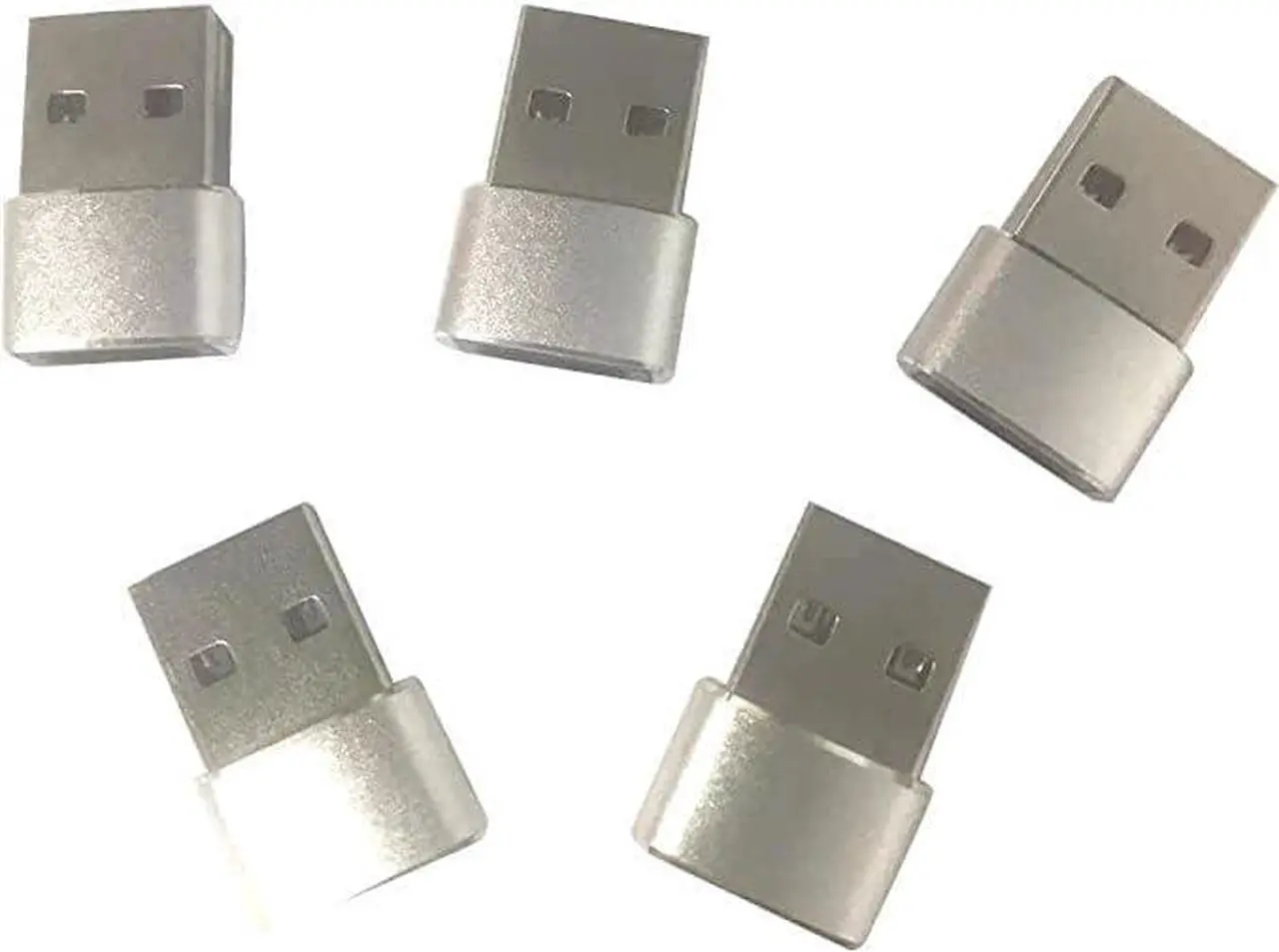 Main image of 5Pack USB C to USB Adapter USB to Type C 3.0 A Male Adapter Charge Converter Laptops & Phones OTG Connector Type C Female to A Male Charger Converter (Sliver)