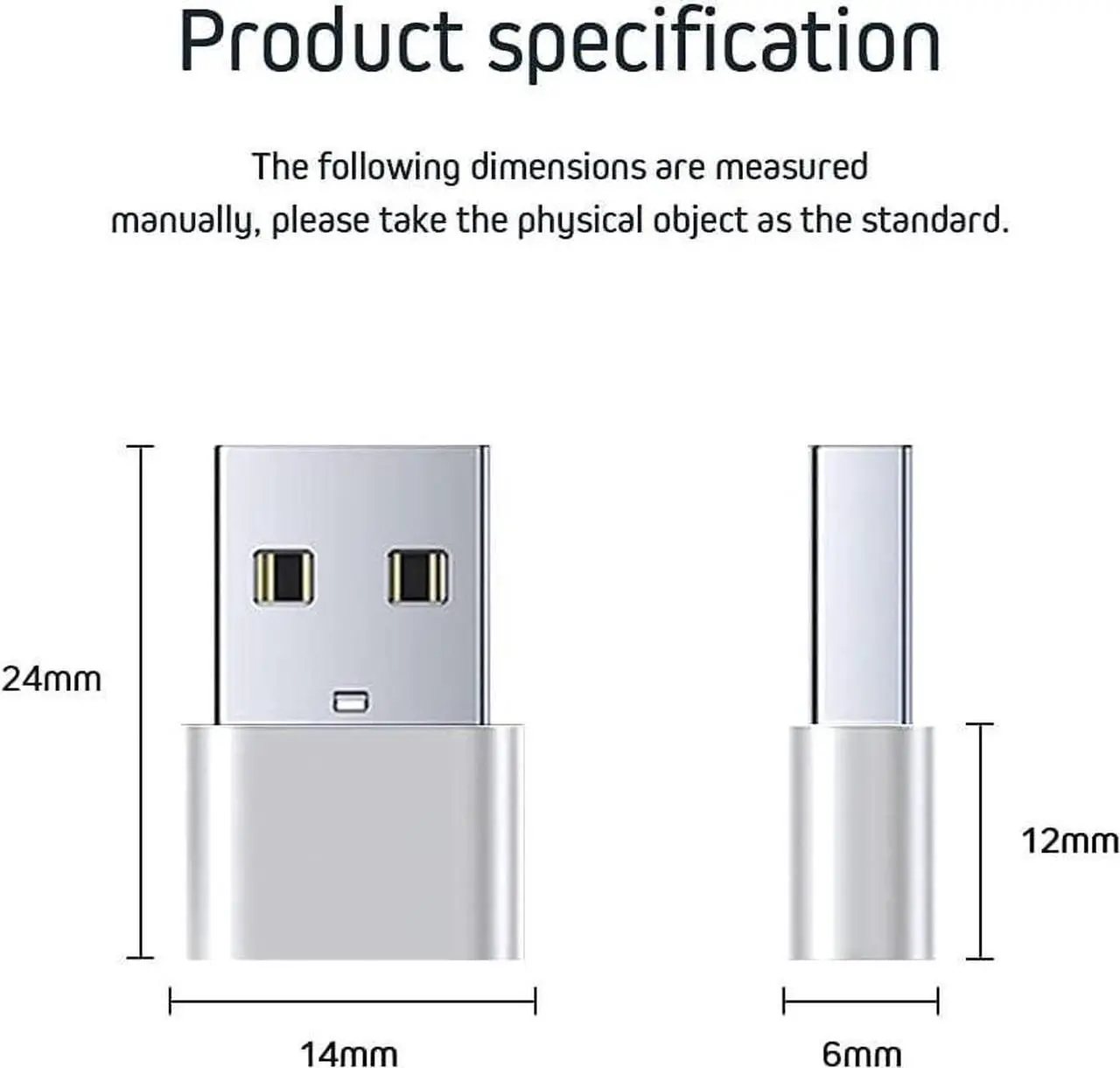 Alt view image 2 of 2 - 5Pack USB C to USB Adapter USB to Type C 3.0 A Male Adapter Charge Converter Laptops & Phones OTG Connector Type C Female to A Male Charger Converter (Sliver)