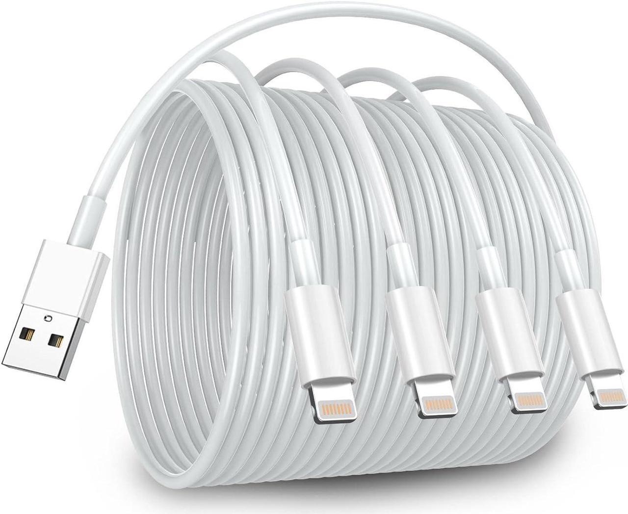 Main image of iPhone Charger Cord [MFi Certified] 6ft 4Pack Original USB to Lightning Cable Fast Charging for iPhone 14/13/12/11 Pro/11/XS MAX/XR/8/7/6s Plus iPad Pro/Air/Mini iPod Touch -White