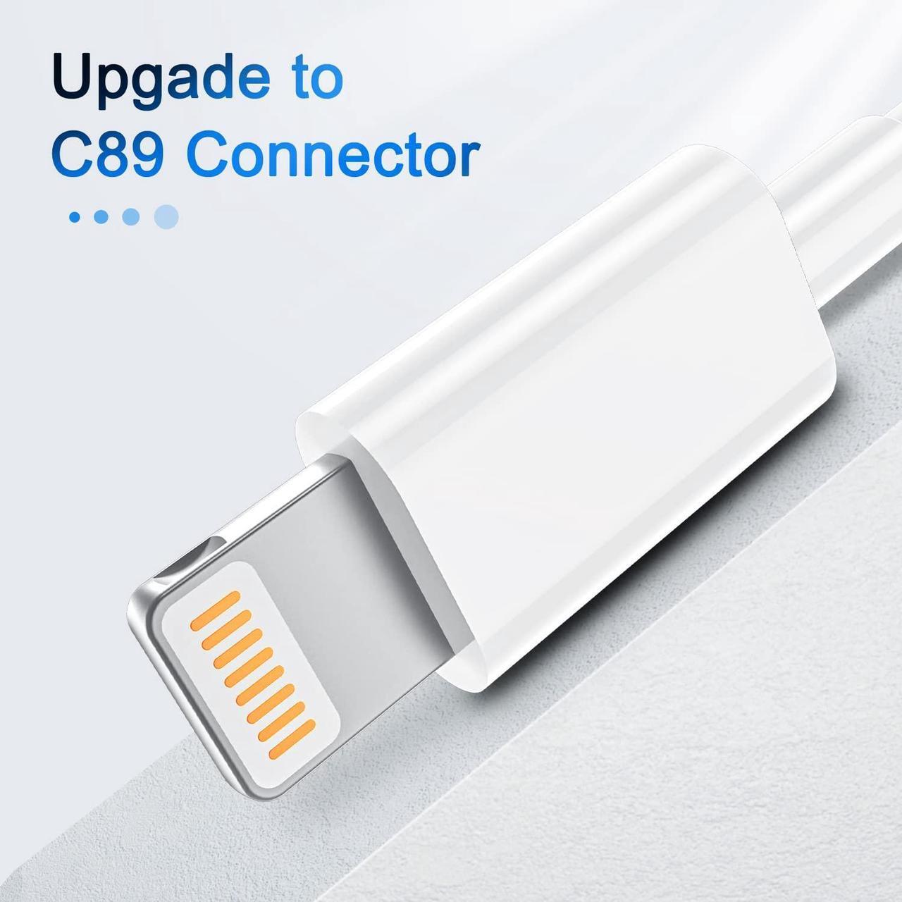 Alt view image 5 of 7 - iPhone Charger Cord [MFi Certified] 6ft 4Pack Original USB to Lightning Cable Fast Charging for iPhone 14/13/12/11 Pro/11/XS MAX/XR/8/7/6s Plus iPad Pro/Air/Mini iPod Touch -White