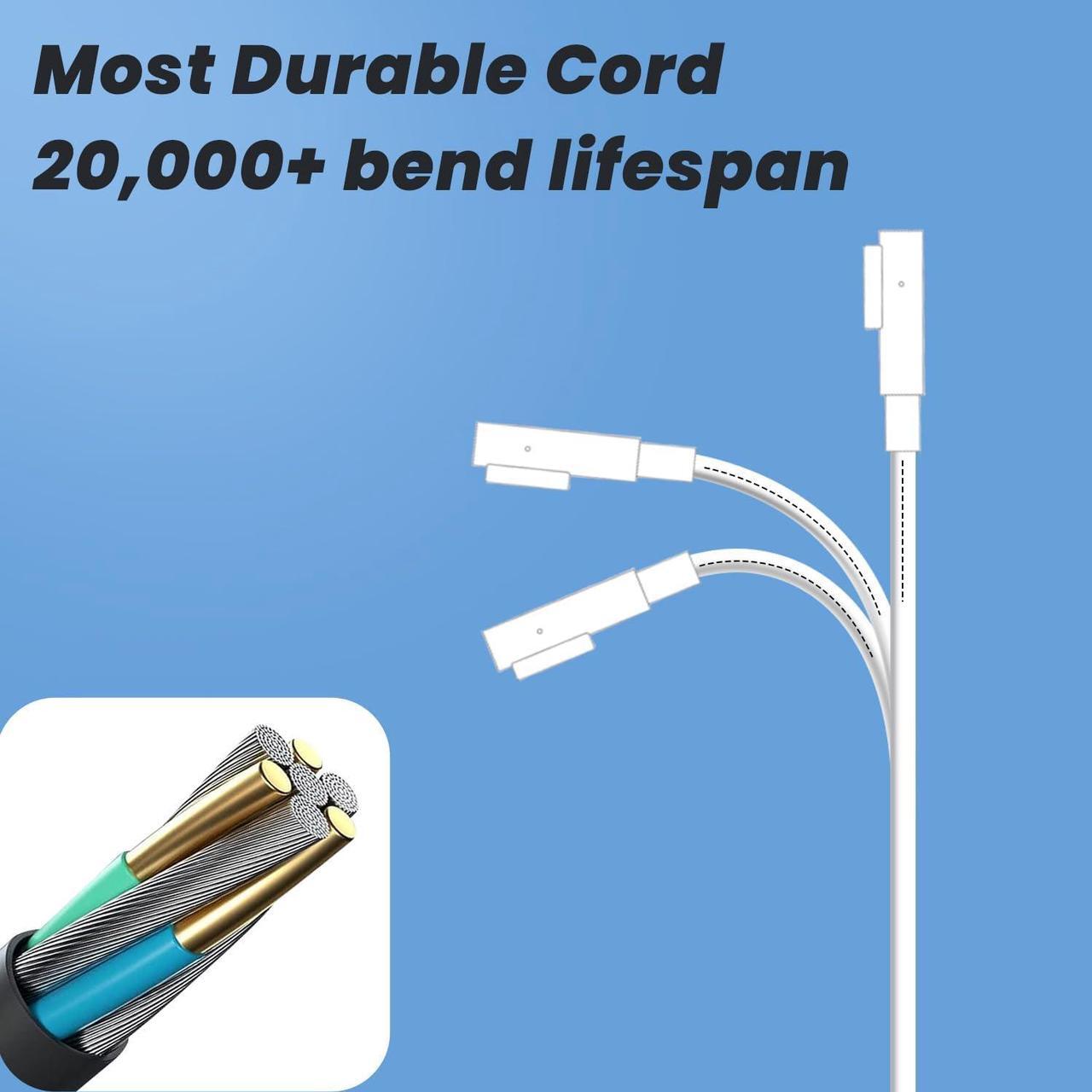 Alt view image 7 of 7 - Mac Book Pro Charger Replacement for 13-inch MacBook Pro Display (Before Mid 2012) 60W AC Adapter L-Tip Connector for MacBook air Charger (Before 2011)