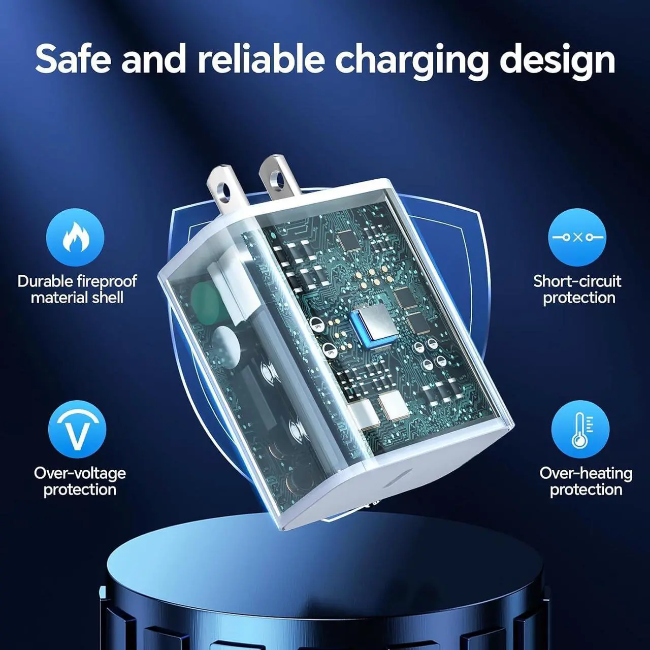 Alt view image 2 of 6 - Compatible with iPhone Charger Fast Charging 20W USB C Wall Charger with 3Pack 10FT USB C to Lightning Cable Phone Cable Fast Charging Compatible withi Phone 14/13/12/12 Pro Max/11