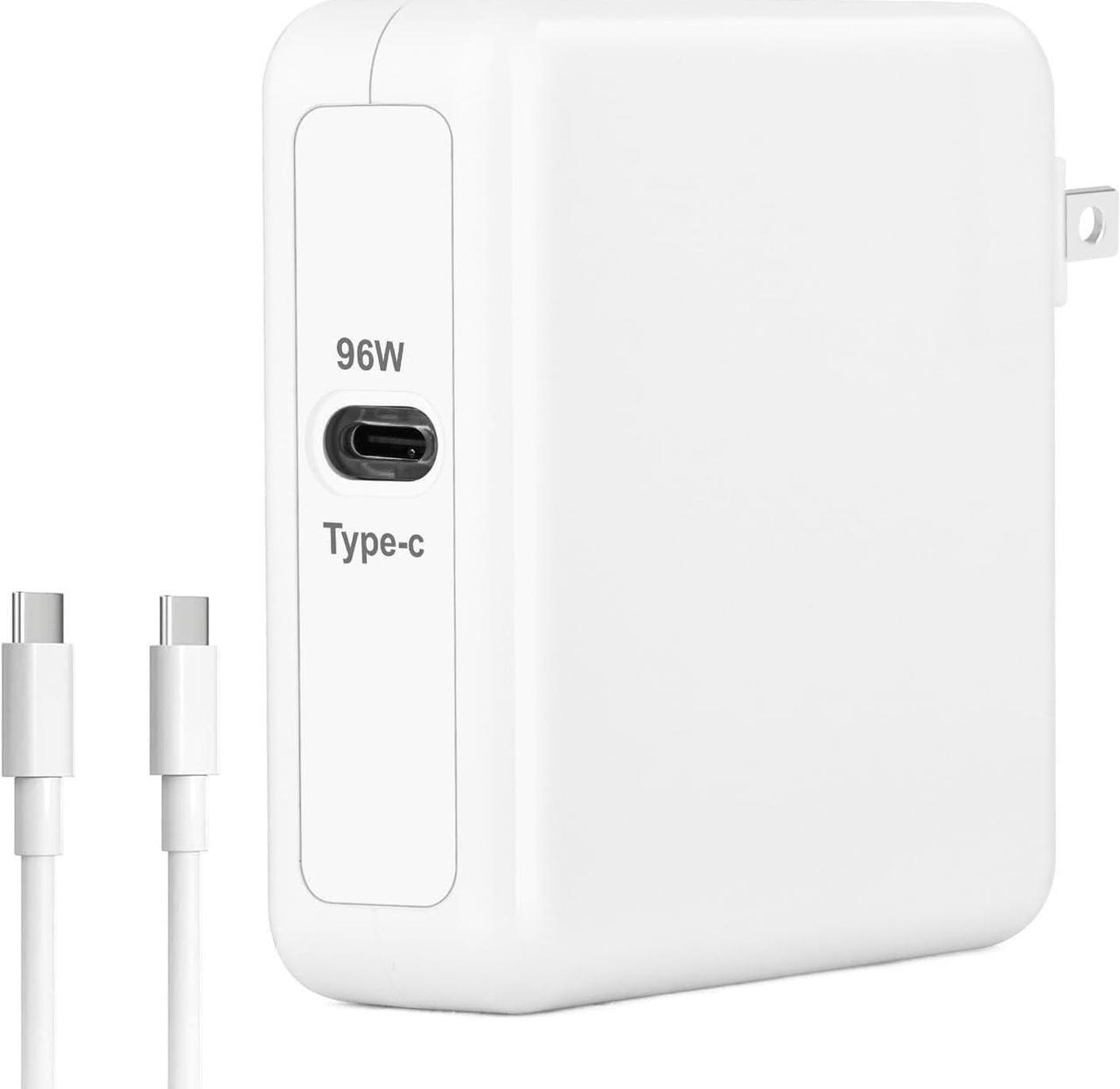 Main image of MacBook Pro Charger for MacBook Air 13 14 15 16 inch 2024 2023 2022 2021 2020 M1 M2 M3 chip Laptop 96W USB C Power Adapter Mac Book Computer Fast Charger Block for USBC Device Included Type C Cable