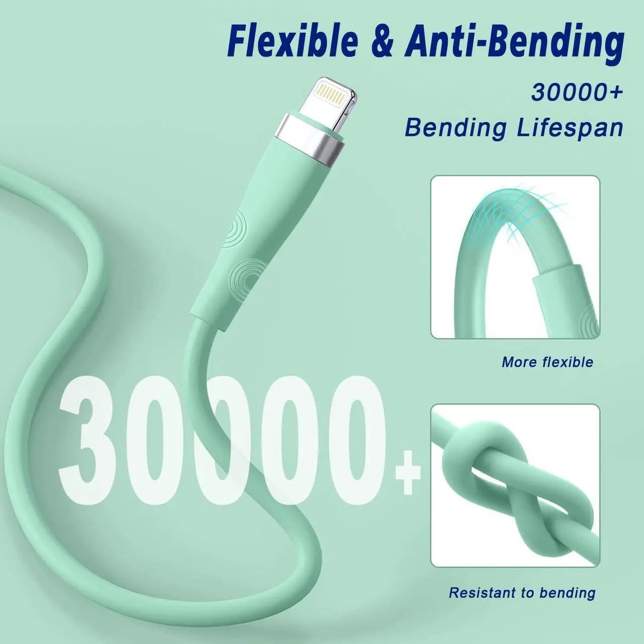 Alt view image 3 of 7 - 100W USB C Multi Charging Cable 10ft - USB C/A to 3 in 1 Charging Cable USB C[100W E-Mark Chip]+Lightning[27W  MFi Certified]+Micro[18W] Fast Charging Multi Cable for iPhone Pad MacBook Android