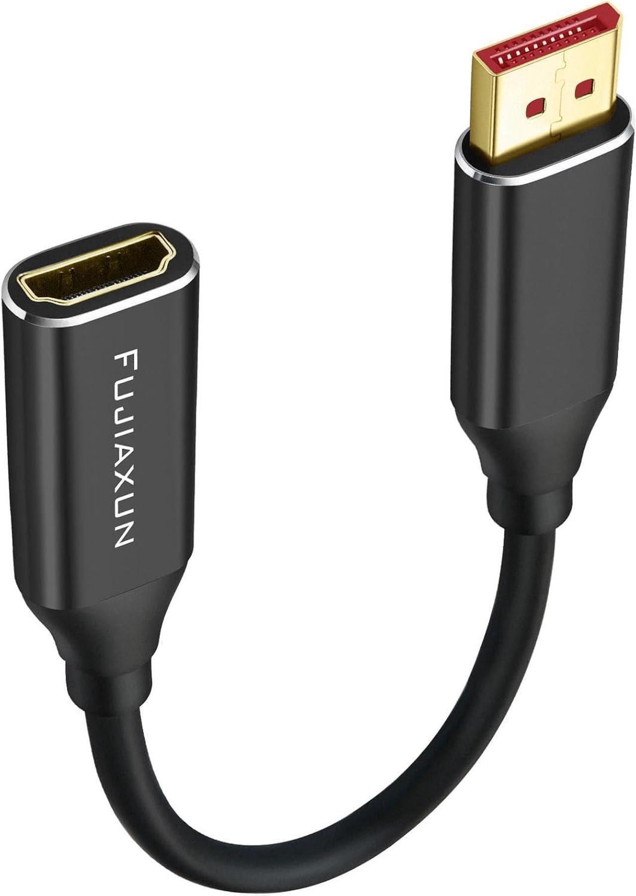 Alt view image 2 of 7 - DisplayPort to HDMI Adapter 0.65FT Uni-Directional DP 1.2 Male Computer to HDMI 2.0 Female Screen Support 4K 60Hz UHD (3840 x 2160) for Desktop Laptop Docks GPUs Mac PC (4K DP M to HDMI F)