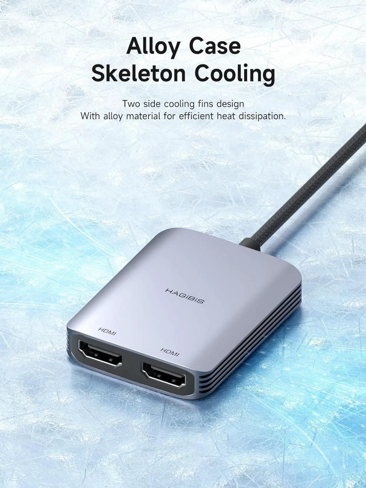 Alt view image 6 of 7 - USB 3.0 or USB C to Dual HDMI Adapter for Mac&Windows MST Dual Monitor Converter Triple Display for Apple M1/M2/M3 Chip HDMI Splitter Extended for MacBook Pro Air Mac Mini Studio