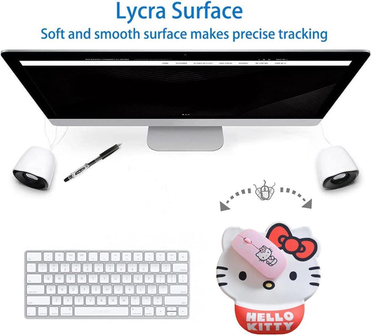 Alt view image 4 of 6 - Cute Hello Kitty Mouse Pad Wrist Support Hello Kitty Desk Accessories Office Supplies Stuff Kawaii Mousepad Ergonomic Mouse Pad with Wrist Rest for Office Desk Computer Laptop Cat Anime Mouse Pad