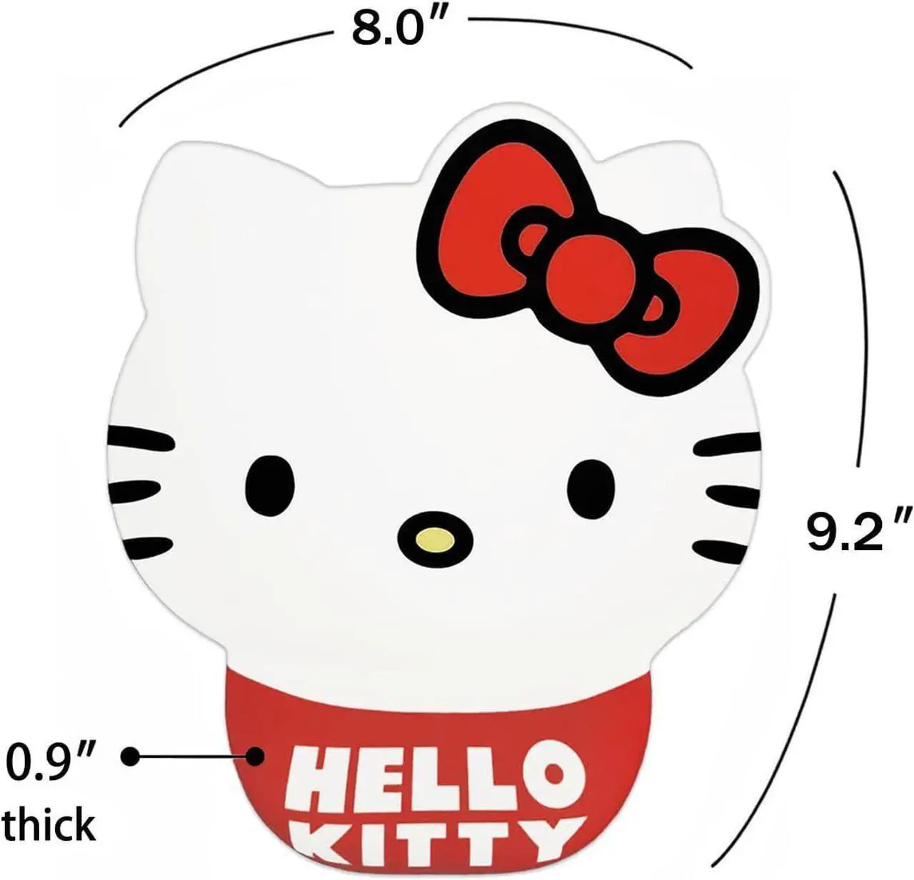 Alt view image 6 of 6 - Cute Hello Kitty Mouse Pad Wrist Support Hello Kitty Desk Accessories Office Supplies Stuff Kawaii Mousepad Ergonomic Mouse Pad with Wrist Rest for Office Desk Computer Laptop Cat Anime Mouse Pad