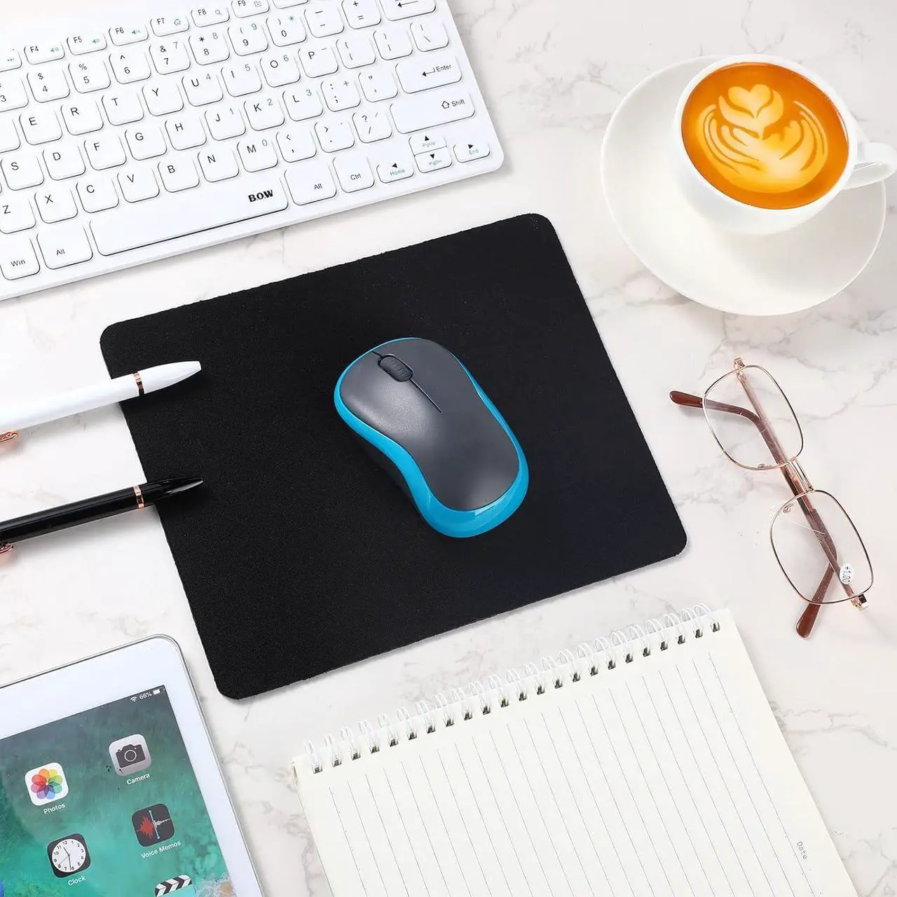 Alt view image 7 of 7 - 50 Pack Mouse Pad Bulk Computer Mouse Pad Gaming Mouse Pad for Computers Laptop Office Christmas Thank You Gifts with Non Slip Rubber Base(7.09 x 8.66 Inch Black)