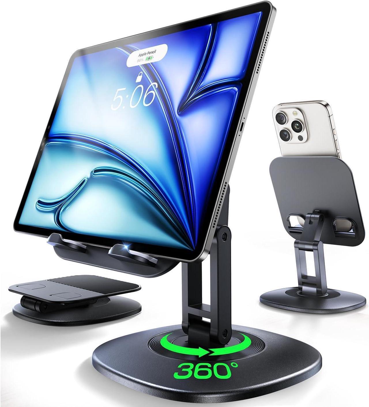 Main image of iPad Stand for Desk Foldable 360° Rotating Tablet Stand Super Stable & Portable iPad Tablet Holder for Office Kitchen Compatible with 4-13 iPad Pro Air Mini/Kindle/iPhone/Galaxy/Monitor/Switch