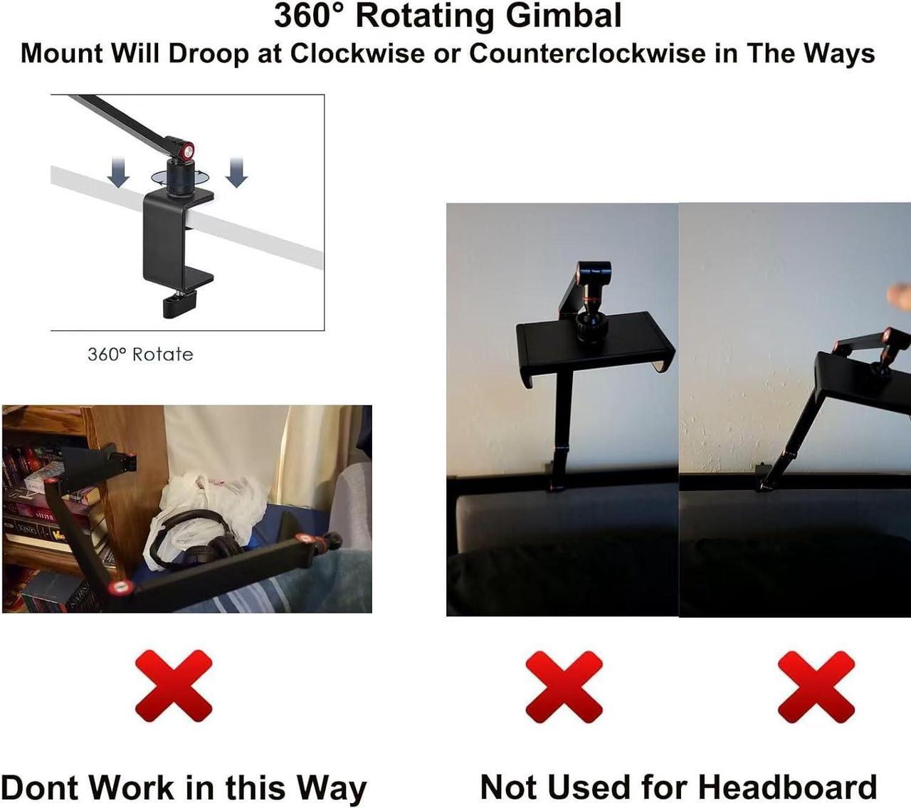 Alt view image 2 of 7 - Tablet Stand Holder for ipad Portable Monitor Stand Holder 15.6 16 Desk Mount with 360°Rotate Base Fits for 4.7-16 Phone Kindle Fire HD Nintendo Switch