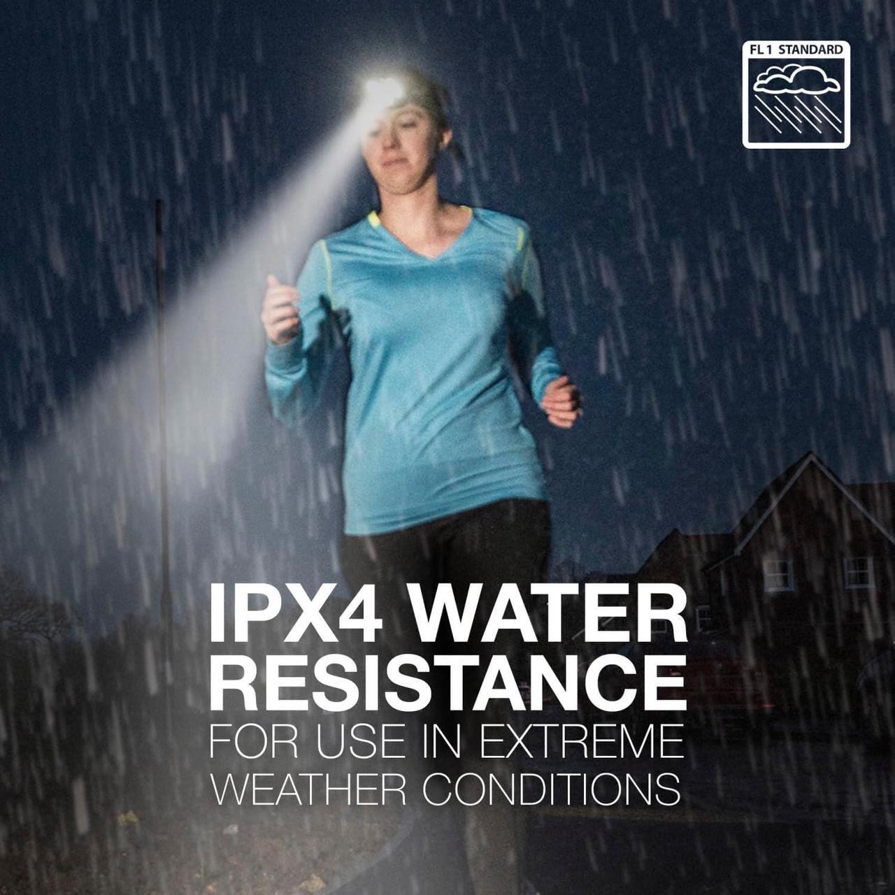 Alt view image 4 of 7 - Rechargeable LED Headlamp Pro400 IPX4 Water Resistant High-Powered Bright LED Multiple Light Modes Best Headlight for Camping Running Outdoors Emergency Light USB Included