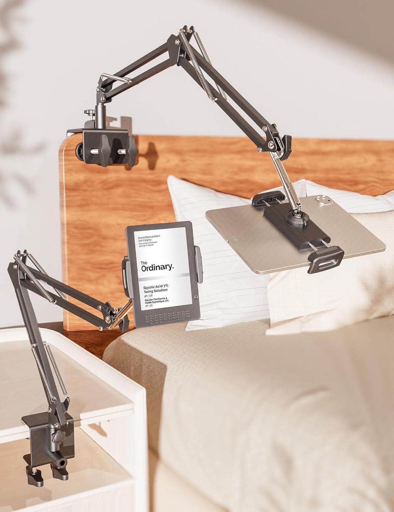 Main image of Tablet Holder for Kindle Holder Reading Accessories in Bed Desk for iPad Kindle Stand Tablet Stand Compatible with Kindle Paperwhite Colorsoft iPad iPhone Tablets Devices (4.7-11)