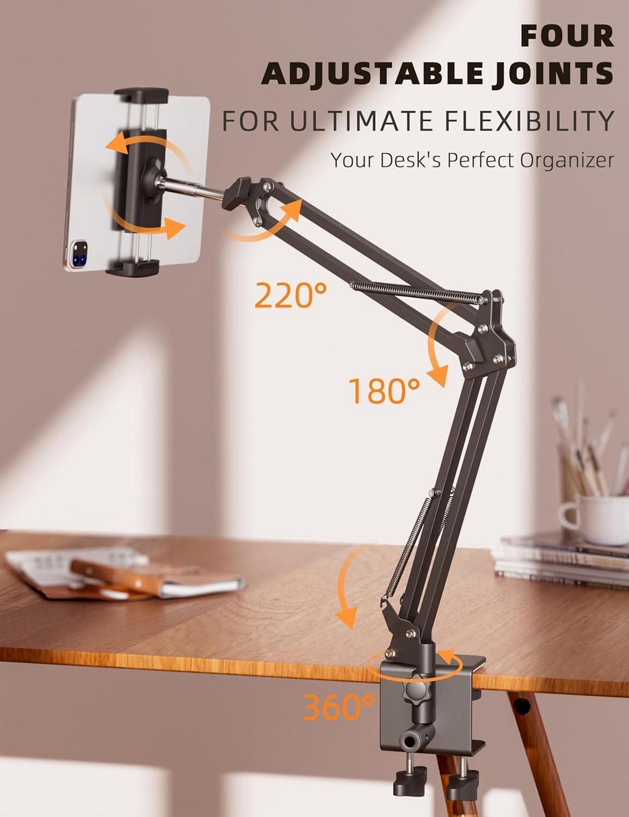 Alt view image 2 of 7 - Tablet Holder for Kindle Holder Reading Accessories in Bed Desk for iPad Kindle Stand Tablet Stand Compatible with Kindle Paperwhite Colorsoft iPad iPhone Tablets Devices (4.7-11)