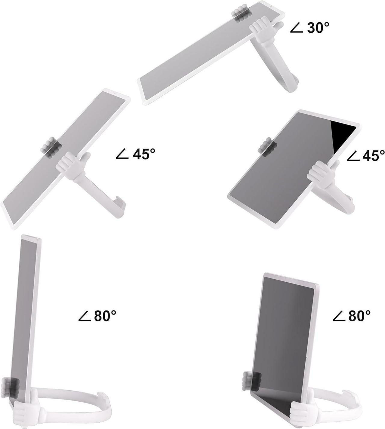 Alt view image 4 of 6 - Thumbs Up Tablet Stand Portable Monitor Stand Holder for Desktop Tablet Display Stands Holder Stand for Desk Universal Cute White