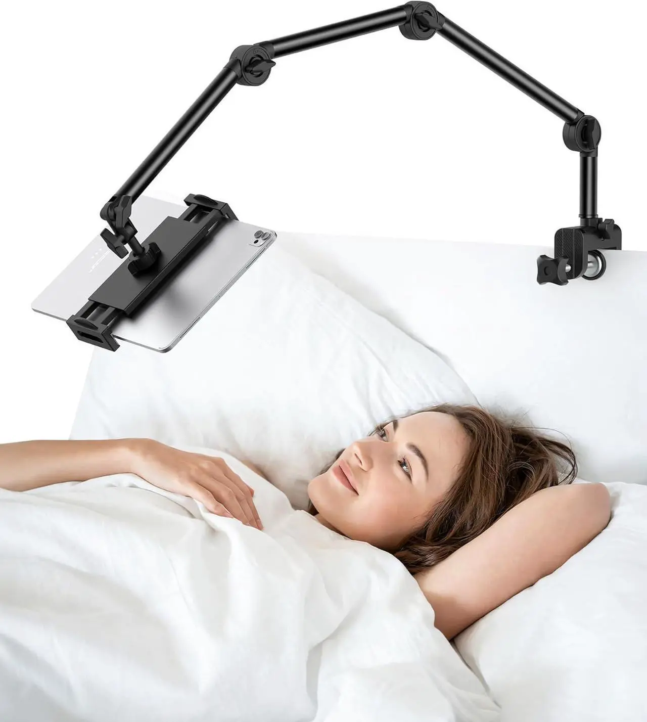 Main image of Adjustable Tablet Holder Tablet Stand for Bed Tablet Holder Bed Tablet Stand 360°Rotatable Overhead Tablet Holder Tablet Mount for iPad Pro/ Mini/ Air/iPhone/ Kindle/Switch All 4.7 - 12.9 Inch Devices