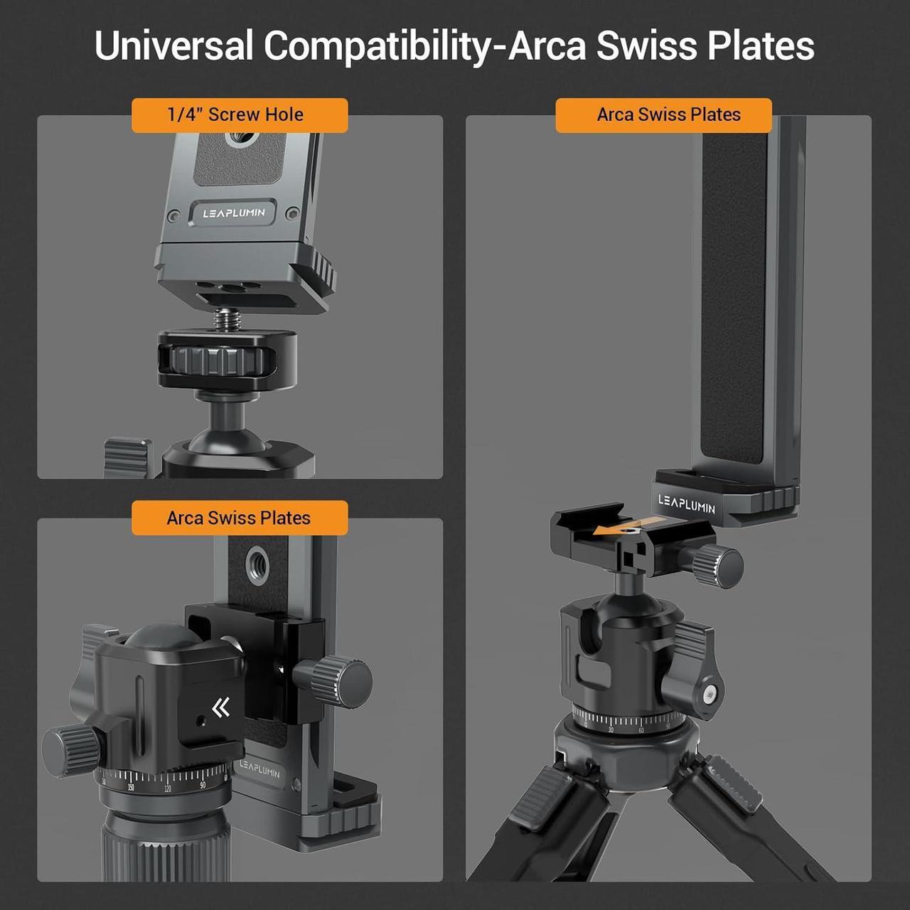 Alt view image 2 of 7 - Tripod Mount Adapter for iPad Aluminum Tripod Mount Holder for Tablet Tablet Tripod Mount with 1/4 Screw Universal Tripod Mount for iPad Mini Compatible with 4.7-12.9 Most Tablet