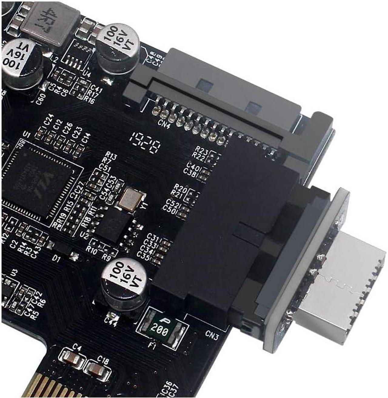 Alt view image 4 of 6 - USB 3.2 Gen 1 to USB 3.2 Gen 2 Header Adapter USB 3.1 Type-E Key-A to USB 3.0 20 Pin Header Converter for Type C Motherboard (Vertical Type)