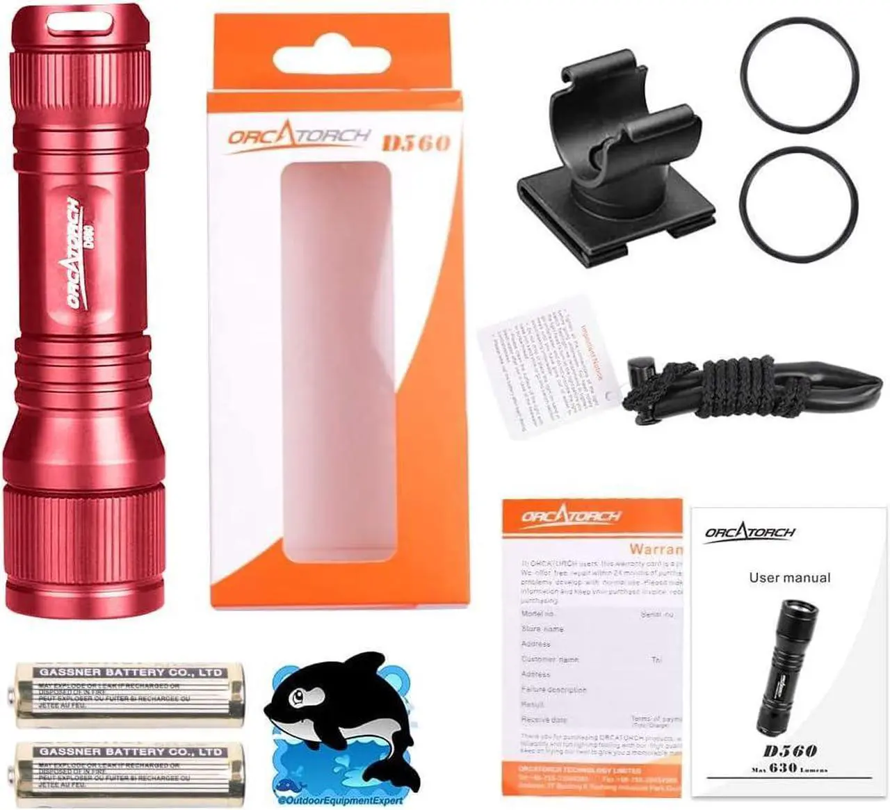 Alt view image 7 of 7 - D560 Mini Scuba Dive Light Headlamp 650 Lumen Mask Diving Flashlight with 360° Rotatable Mask Clip Underwater 150m Backup Headlight with Rotary Switch (Not Included Snorkel Mask) (Red)