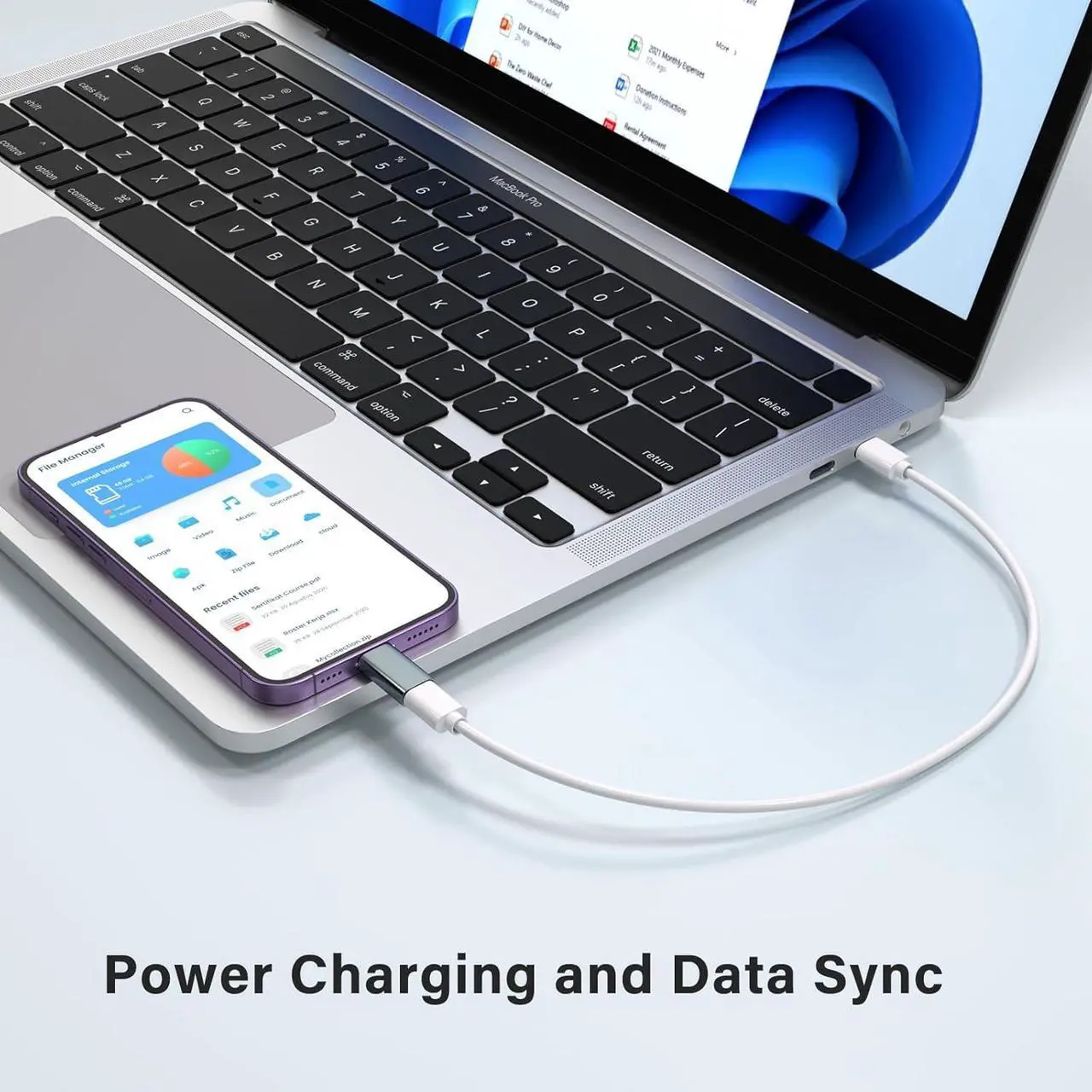 Alt view image 3 of 7 - USB C Type C to Lightning Adapter 4 Pack 1.8-2.2A 15W Fast Charging Support Data Sync Lightning to USB Type C Cable Adapter for iPhone/iPad/for Airpods with Anti-Lost Loop Not for Audio/OTG