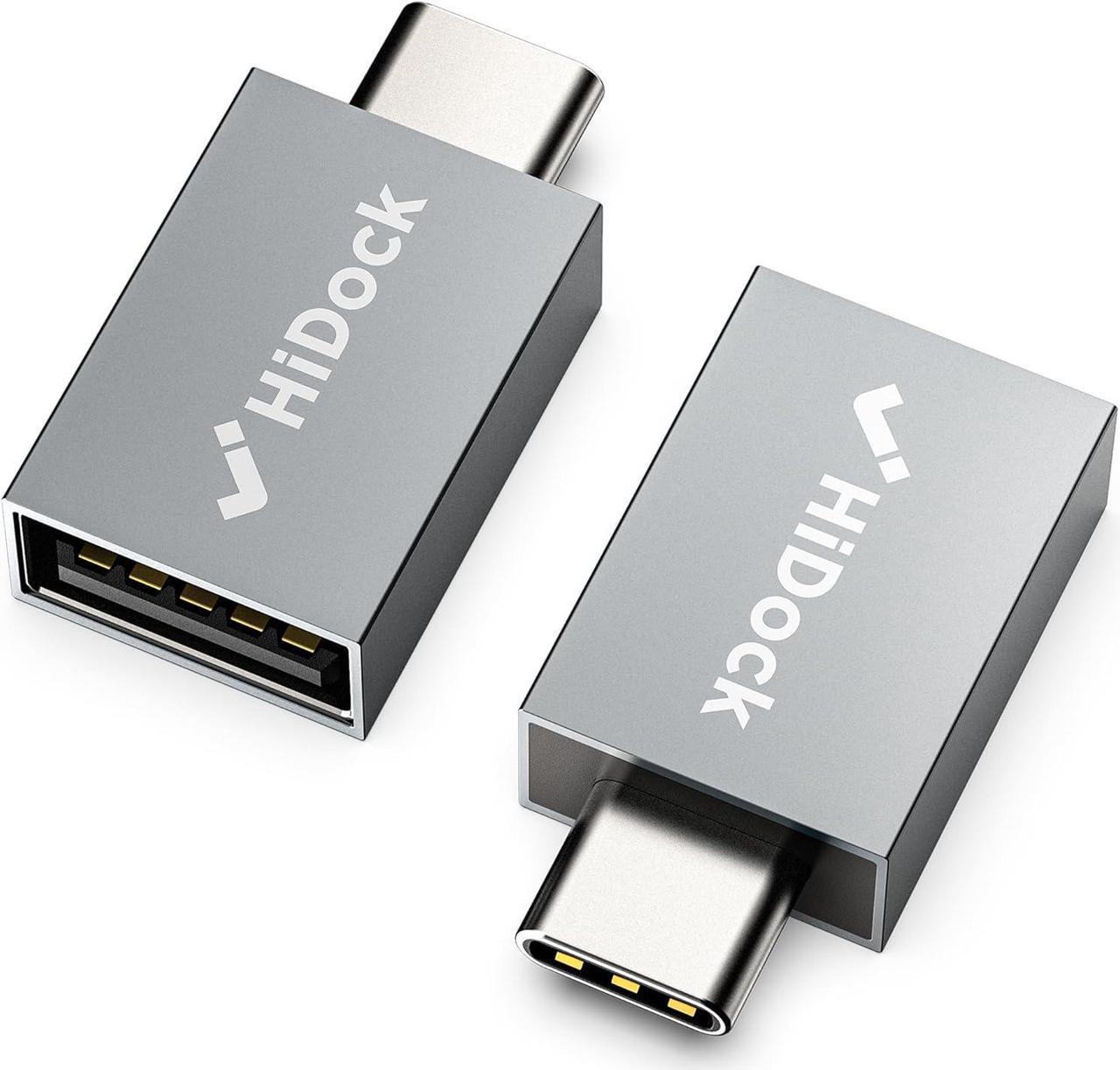 Main image of USB C to USB Adapter 10Gbps 2 Pack USB C 3.2 Male to USB A Female Adapter Compatible with MacBook Pro/Air/iPad Pro Notebook Dell XPS and More Type C Devices Space Grey