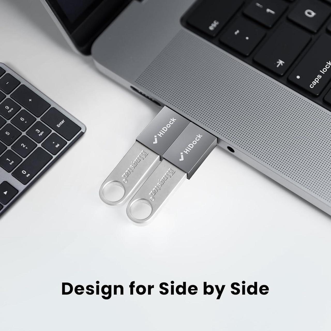 Alt view image 5 of 7 - USB C to USB Adapter 10Gbps 2 Pack USB C 3.2 Male to USB A Female Adapter Compatible with MacBook Pro/Air/iPad Pro Notebook Dell XPS and More Type C Devices Space Grey