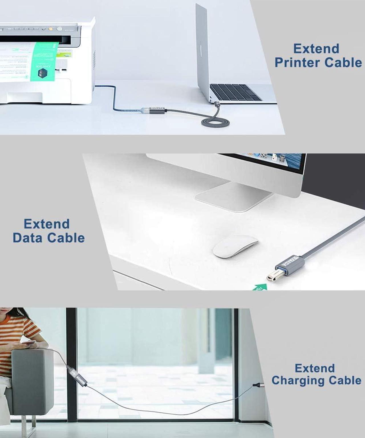 Alt view image 7 of 7 - USB C to USB 3.0 Adapter 5.9ft Type C Male to USB A Female Adapter USB-C to USB Adapter OTG Cable to USB Adapter Compatible with iPhone 16 15 14 13 Plus Pro Max iPad MacBook Pro/Air 2023 Galaxy S24