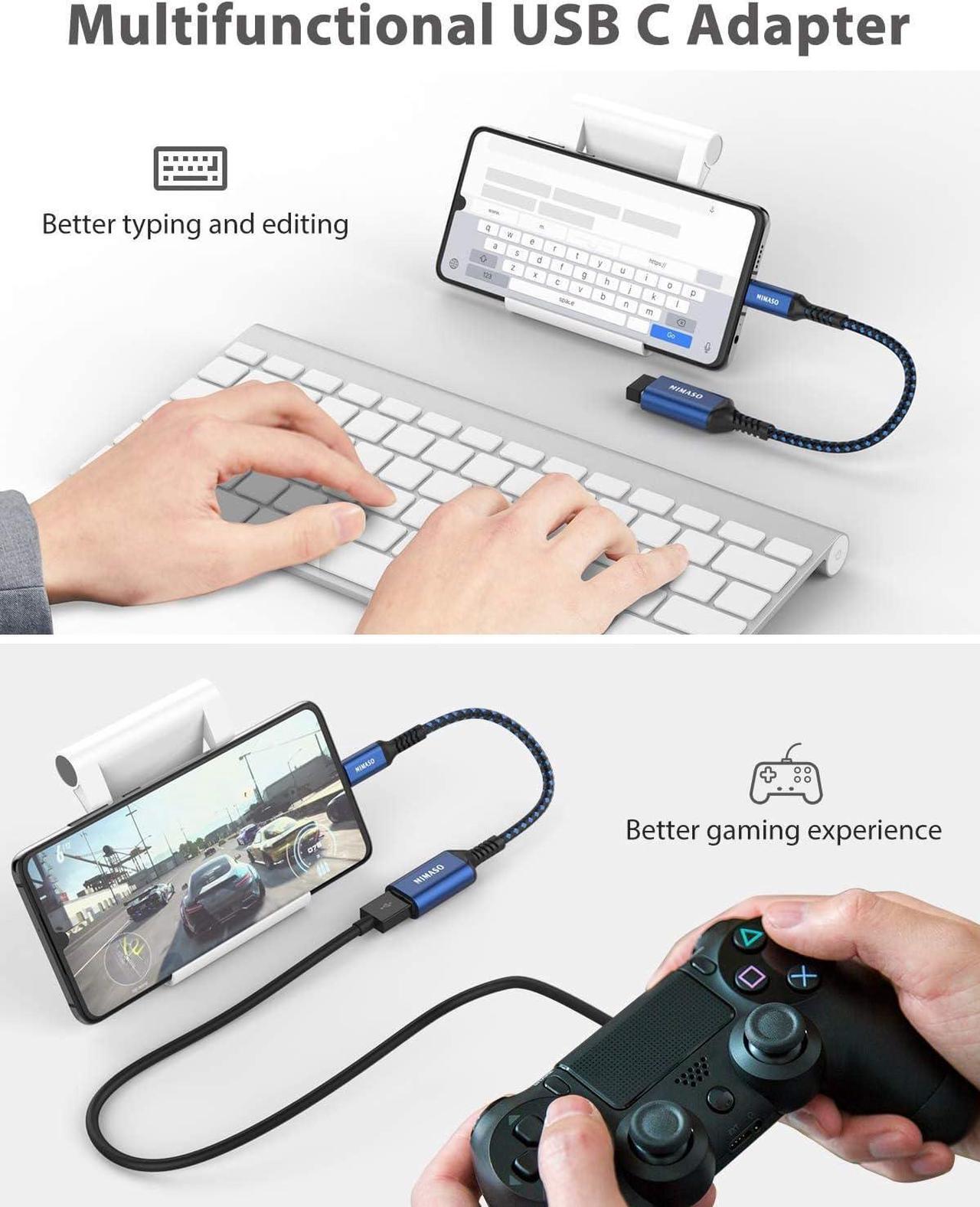 Alt view image 7 of 7 - USB C to USB 3.0 Adapter [2 pack] USB-C to USB Adapter USB Type-C to USB Thunderbolt 3 to USB Adapter OTG Cable for iPhone 15/15 Pro/15 Plus/15 Pro Max Macbook iPad Galaxy Google Pixel and More