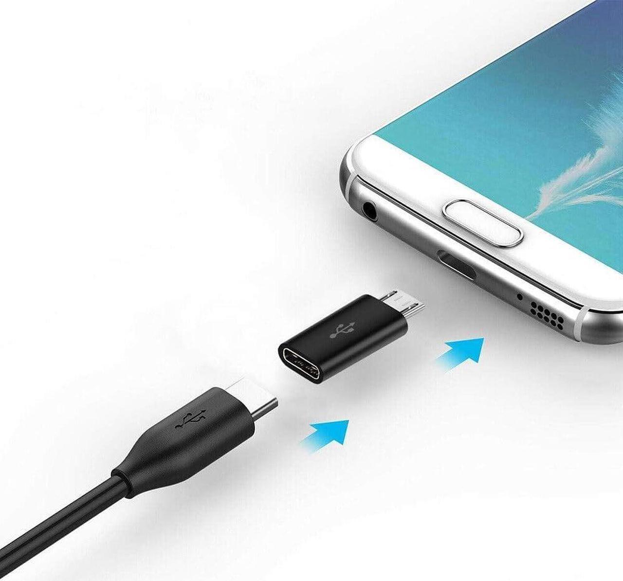 Alt view image 4 of 4 - 4 Pcs USB C to Micro USB Adapter Type C Female to Micro-USB Male Convert Connector Replacement for Samsung A10s A03 A03 Core S7 S6 Edge Galaxy J3 J7 Charging Data Sync Cell Phone OTG Adapters