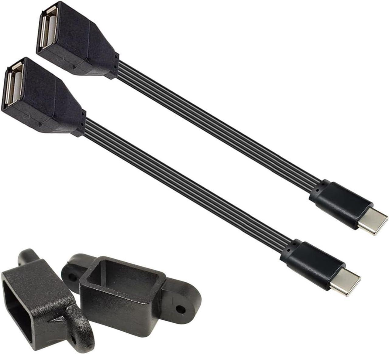 Main image of 90 Degree USB C to USB 3.1 OTG Adapter (2 Pack) Right Angled USBC Type C Male to USB Female Adapter Data Transfer for Smartphone Tablet Laptop2.0 (OTGCMST-AFHP 10CM)