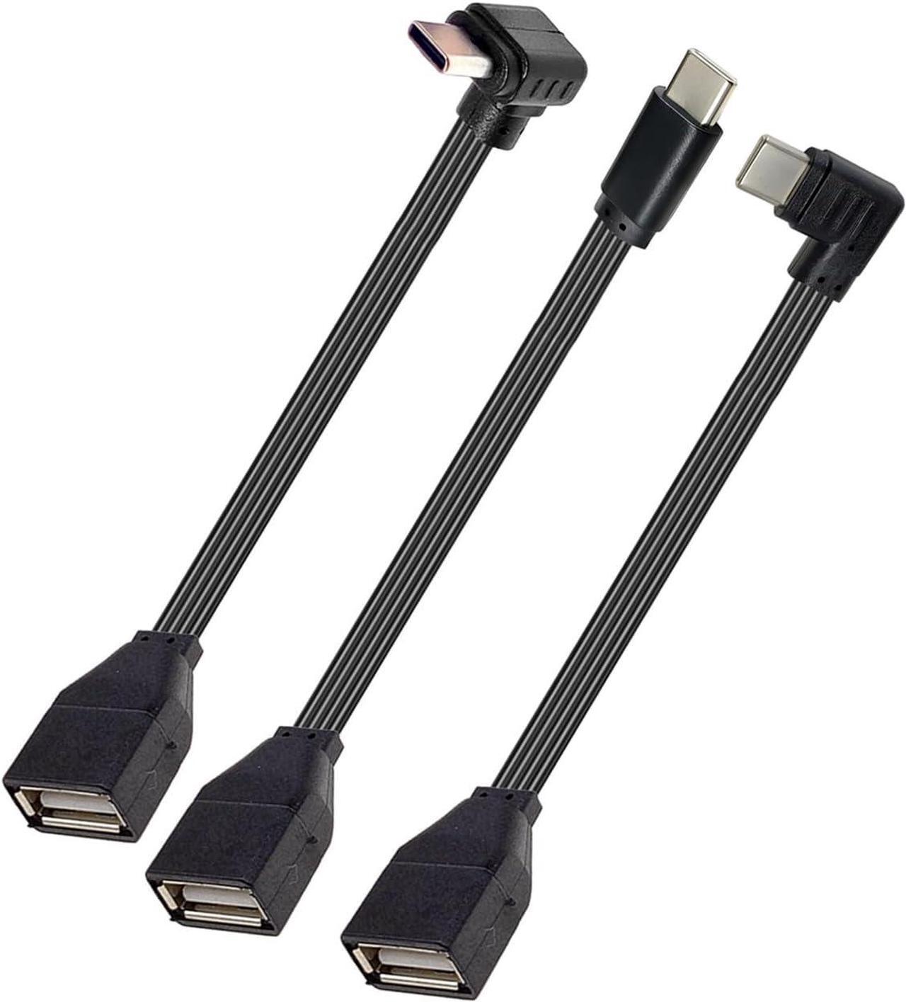 Alt view image 4 of 7 - 90 Degree USB C to USB 3.1 OTG Adapter (2 Pack) Right Angled USBC Type C Male to USB Female Adapter Data Transfer for Smartphone Tablet Laptop2.0 (OTGCMST-AFHP 10CM)