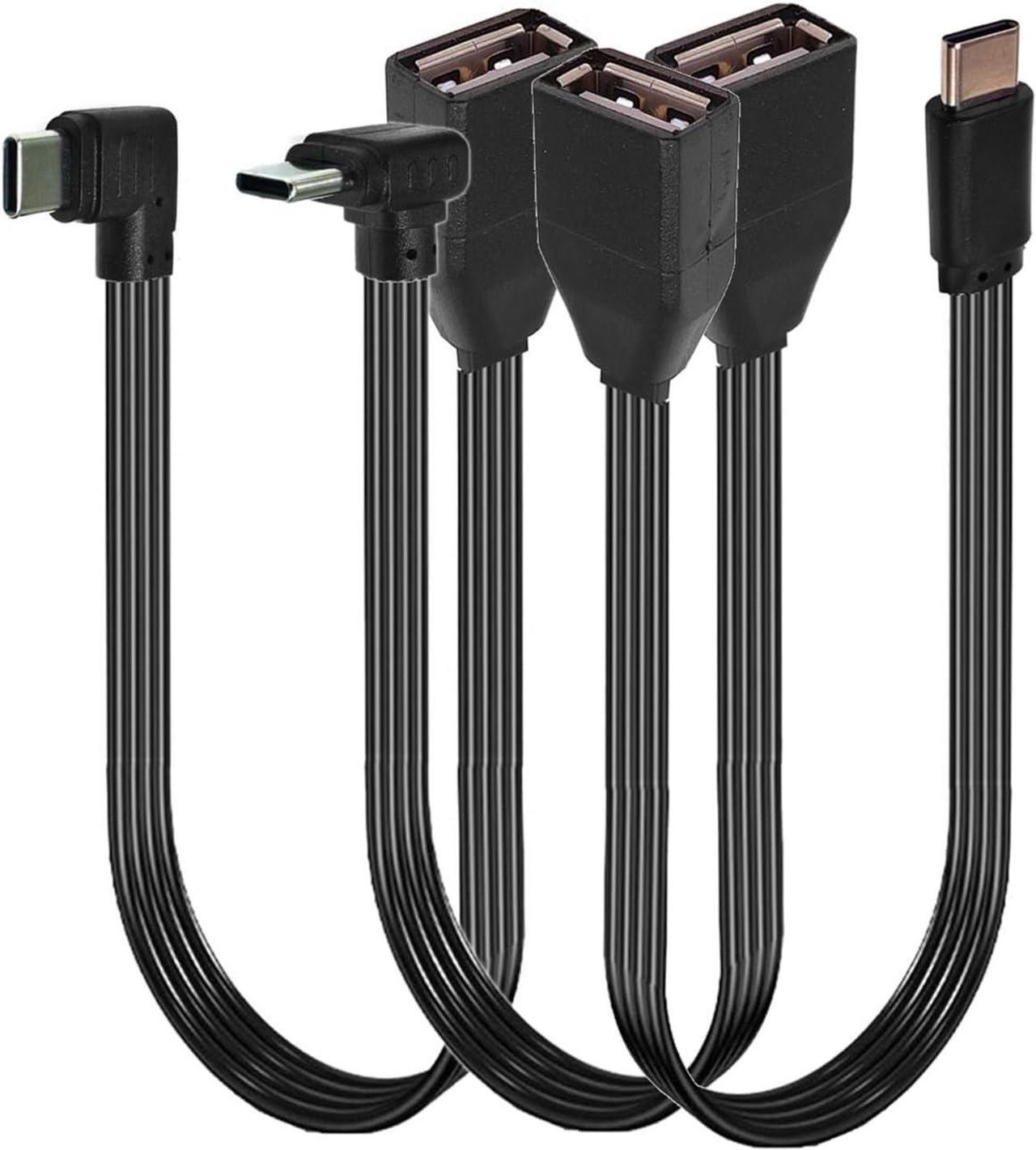 Alt view image 6 of 7 - 90 Degree USB C to USB 3.1 OTG Adapter (2 Pack) Right Angled USBC Type C Male to USB Female Adapter Data Transfer for Smartphone Tablet Laptop2.0 (OTGCMST-AFHP 10CM)