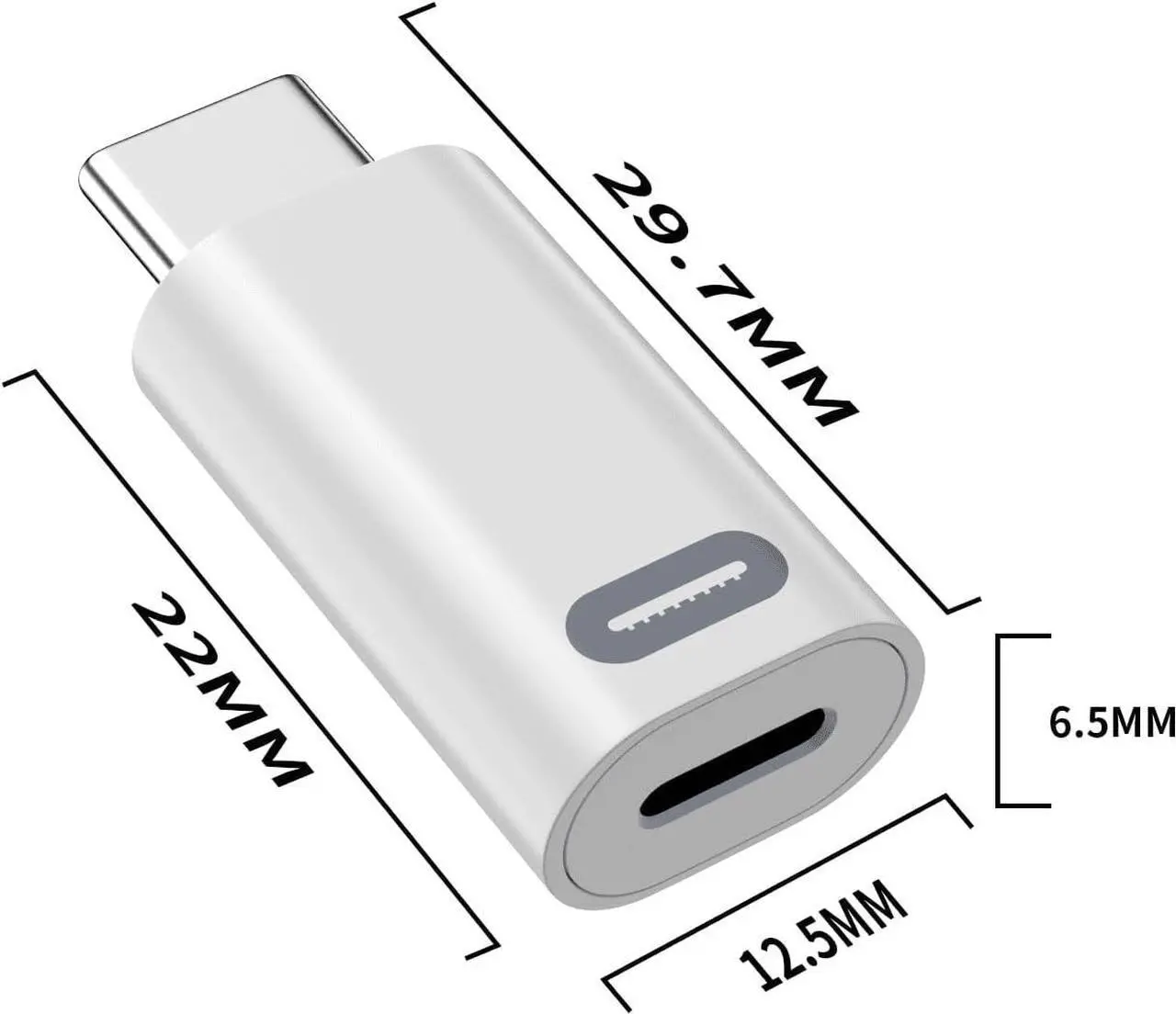 Alt view image 7 of 7 - Lightning Female to USB C Adapter 2 Pack USB C Male to Lightning Adapter Support 35W PD Fast Charging & Transfer Data for iPhone 16 15 Plus Pro Pro Max iPad Air and More Type C Devices-White