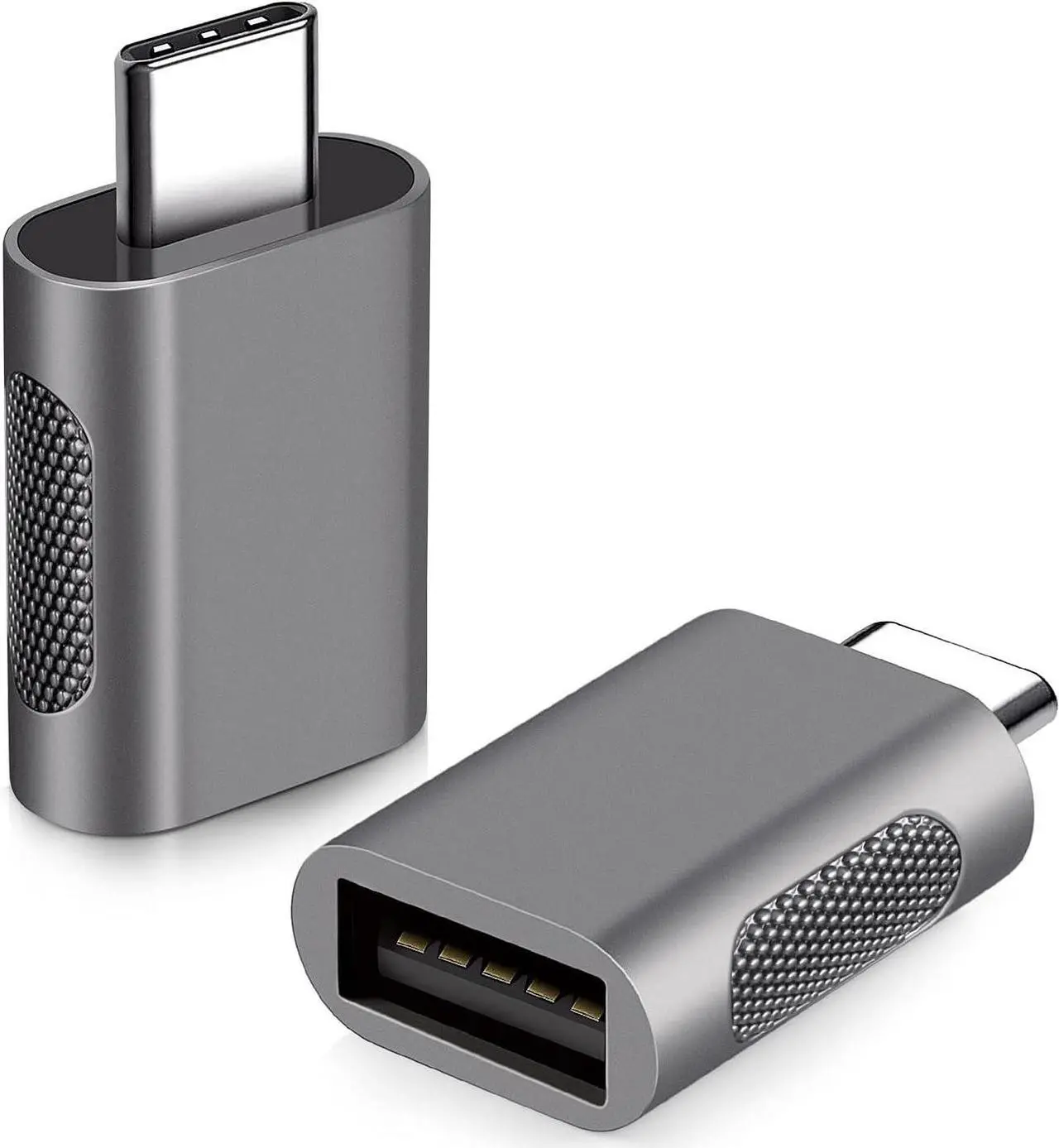 Alt view image 2 of 7 - USB C Adapter (2 Pack) High-Speed Data Transfer USB-C to USB 3.0 Female Adapter for MacBook Pro 2020 iPad Pro 2020 Samsung Notebook 9 Dell XPS & More Type C Devices (Space Gray)