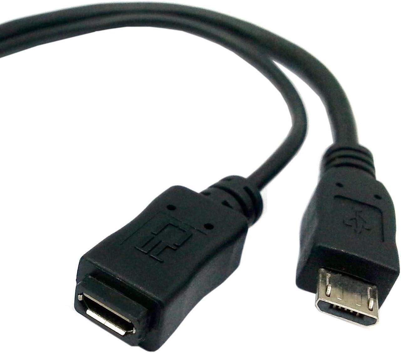 Alt view image 4 of 7 - USB 2.0 to Micro USB OTG Cable with Micro USB Power Supply Port