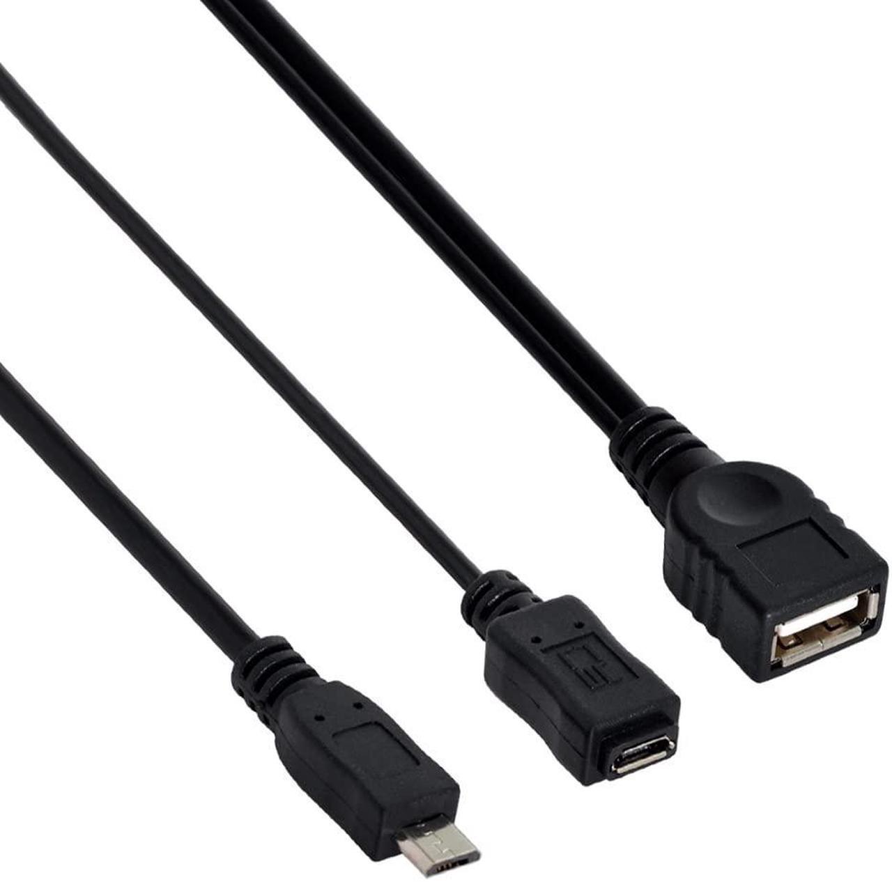 Alt view image 6 of 7 - USB 2.0 to Micro USB OTG Cable with Micro USB Power Supply Port