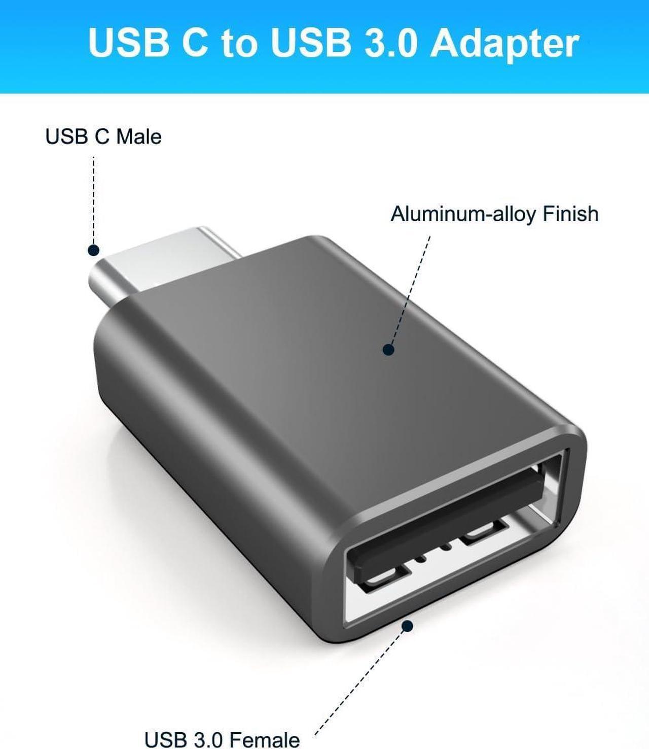 Alt view image 2 of 7 - USB C to USB Adapter 4Pack USBC Male to USB 3.0 Female MacBook Pro Air Adapter Type C Thunderbolt 3 OTG Converter for Flash Thumb Drive iPad Mac Apple iPhone 16 15 Samsung S24 Laptop Tablets