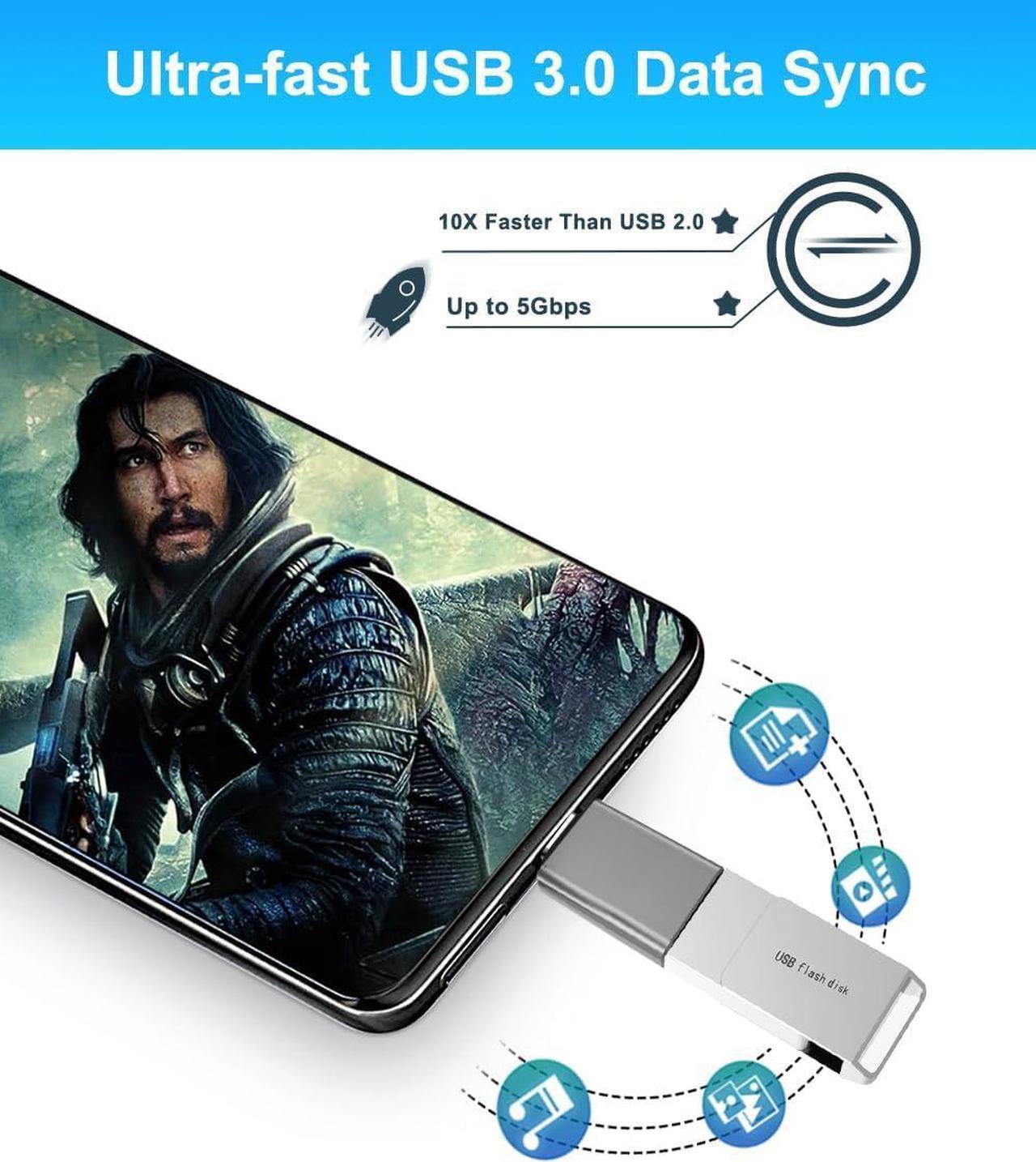 Alt view image 3 of 7 - USB C to USB Adapter 4Pack USBC Male to USB 3.0 Female MacBook Pro Air Adapter Type C Thunderbolt 3 OTG Converter for Flash Thumb Drive iPad Mac Apple iPhone 16 15 Samsung S24 Laptop Tablets