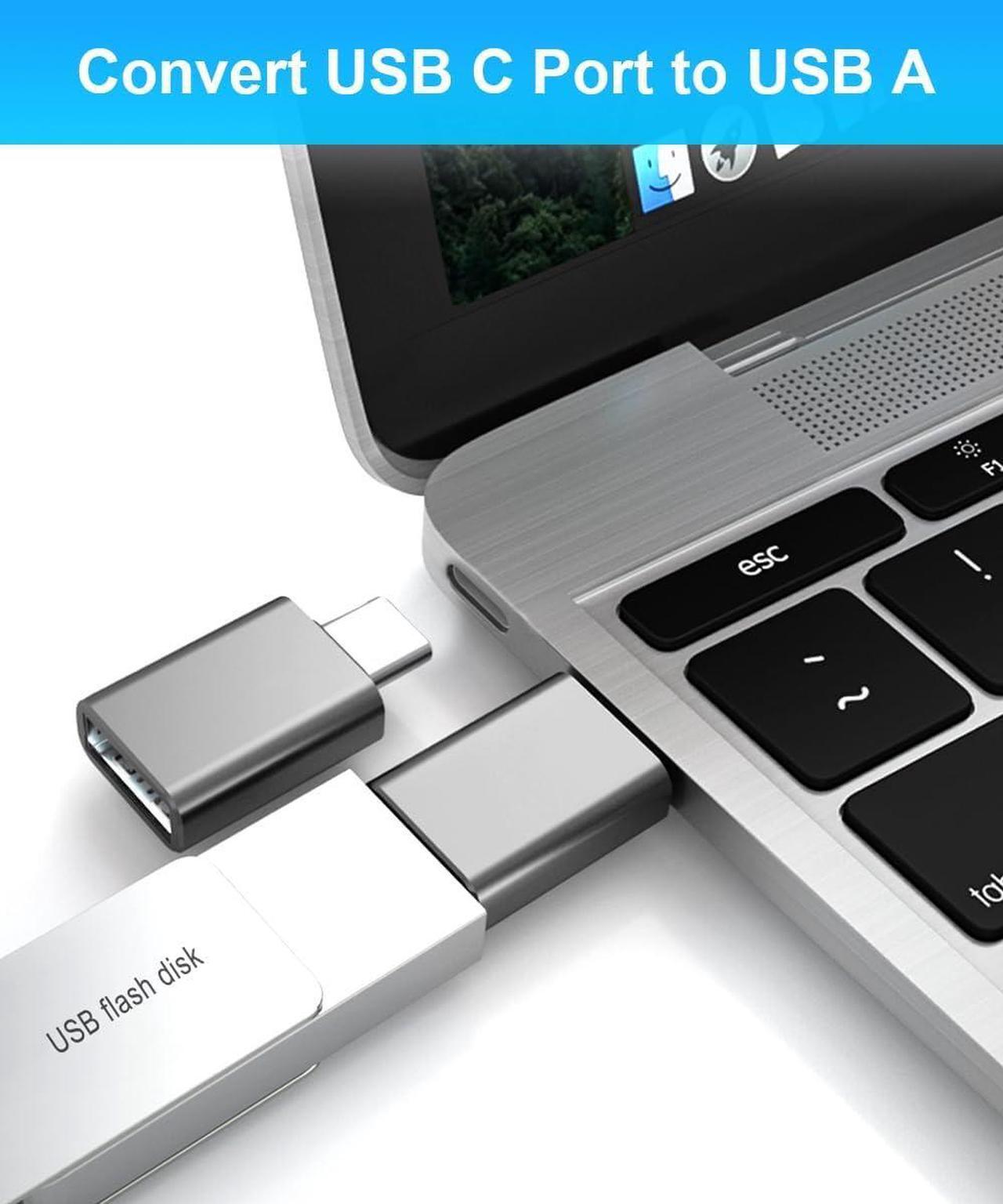 Alt view image 5 of 7 - USB C to USB Adapter 4Pack USBC Male to USB 3.0 Female MacBook Pro Air Adapter Type C Thunderbolt 3 OTG Converter for Flash Thumb Drive iPad Mac Apple iPhone 16 15 Samsung S24 Laptop Tablets