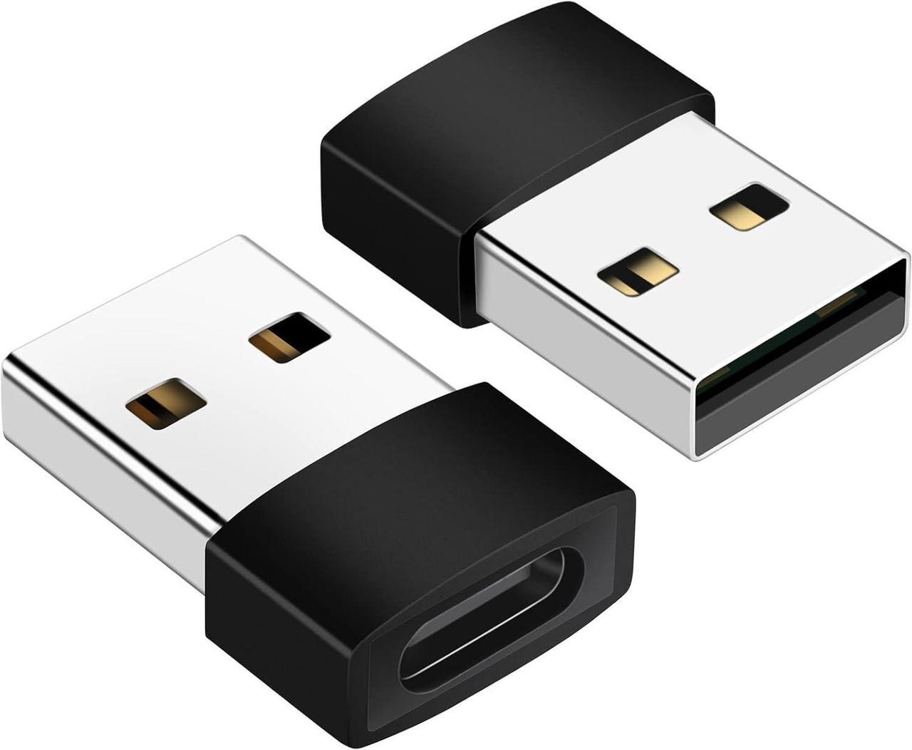 Alt view image 2 of 7 - USB C to USB Adapter 3 Pack USB C Female to USB A Male Adapter USB Type C Female to USB OTG Connector Compatible with MacBook Pro iPhone Laptops Power Banks Galaxy Black