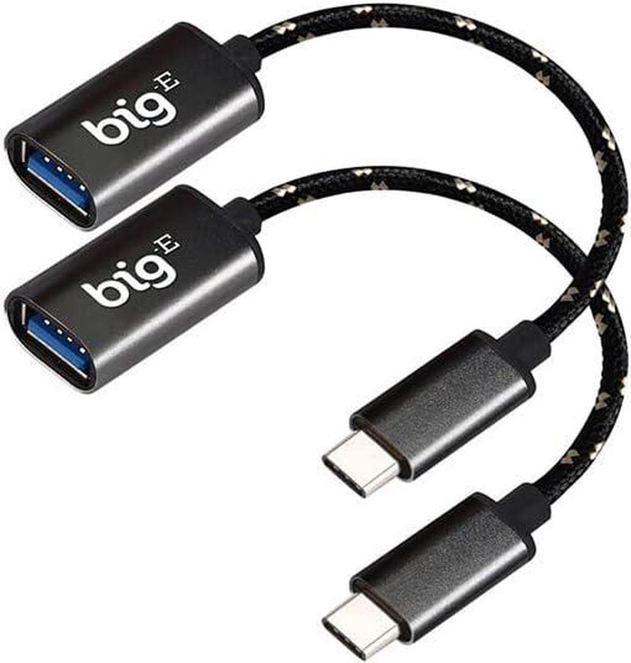 Main image of USB C to USB 3.0 A Female (2 Pack) OTG Adapter Compatible with Your Samsung Galaxy Tab S7 S7+ S6 Lite S5e Plus for Full USB Braided Thunderbolt 3 On The Go Cable Connector(Gray)